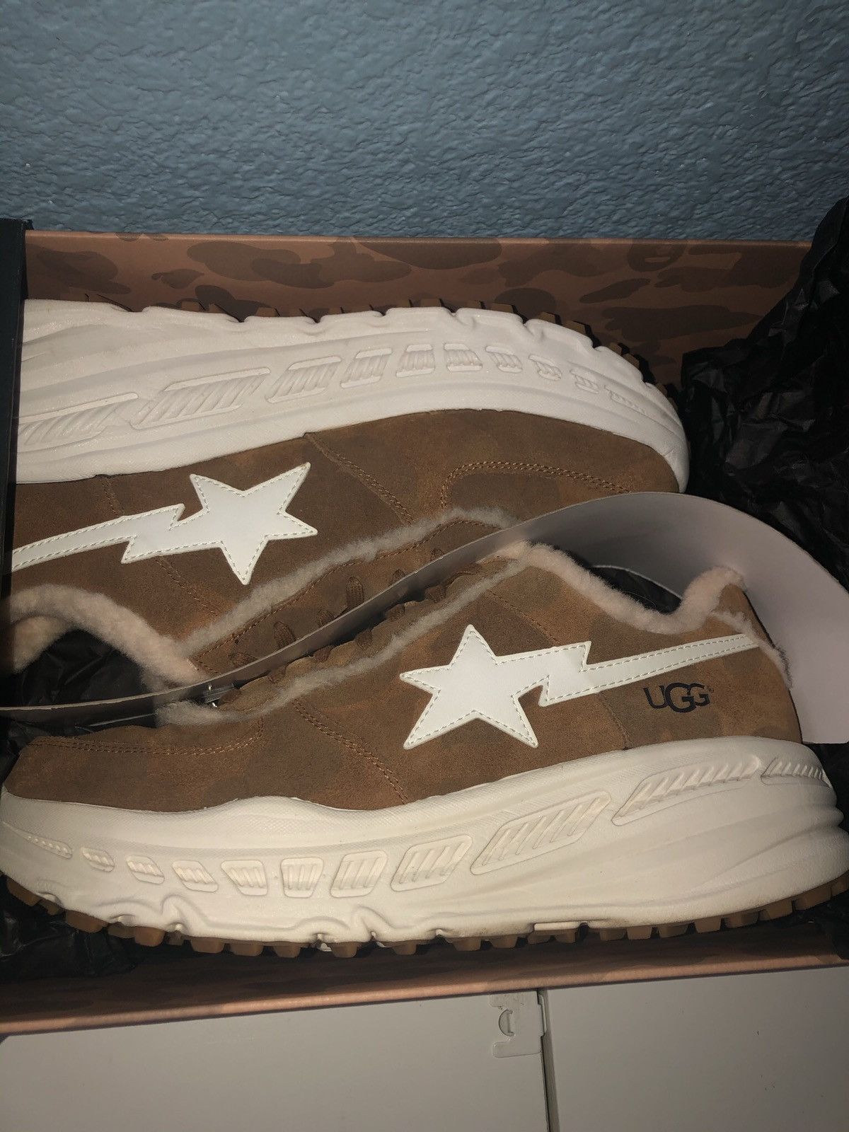 Bape × Ugg Bape x Ugg Bapesta Sneakers Size US 11.5 / EU 44-45 - 1 Thumbnail