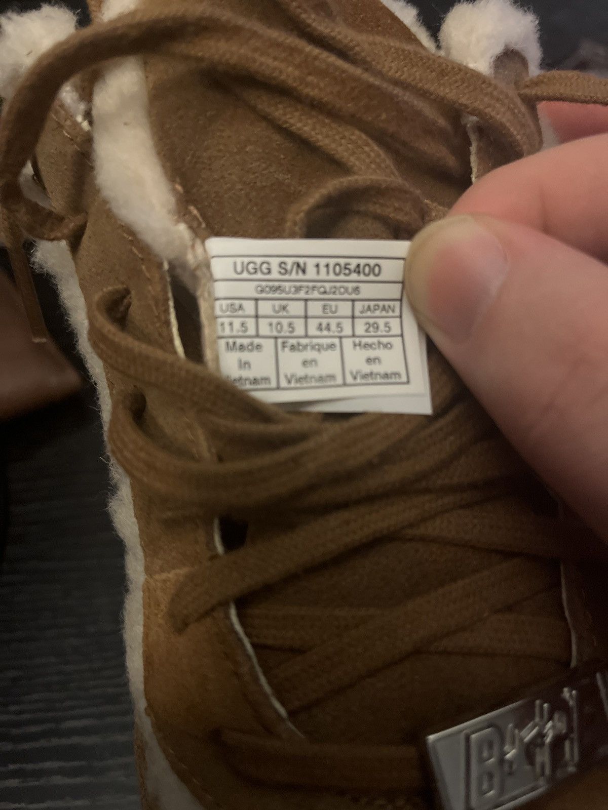 Bape × Ugg Bape x Ugg Bapesta Sneakers Size US 11.5 / EU 44-45 - 9 Thumbnail