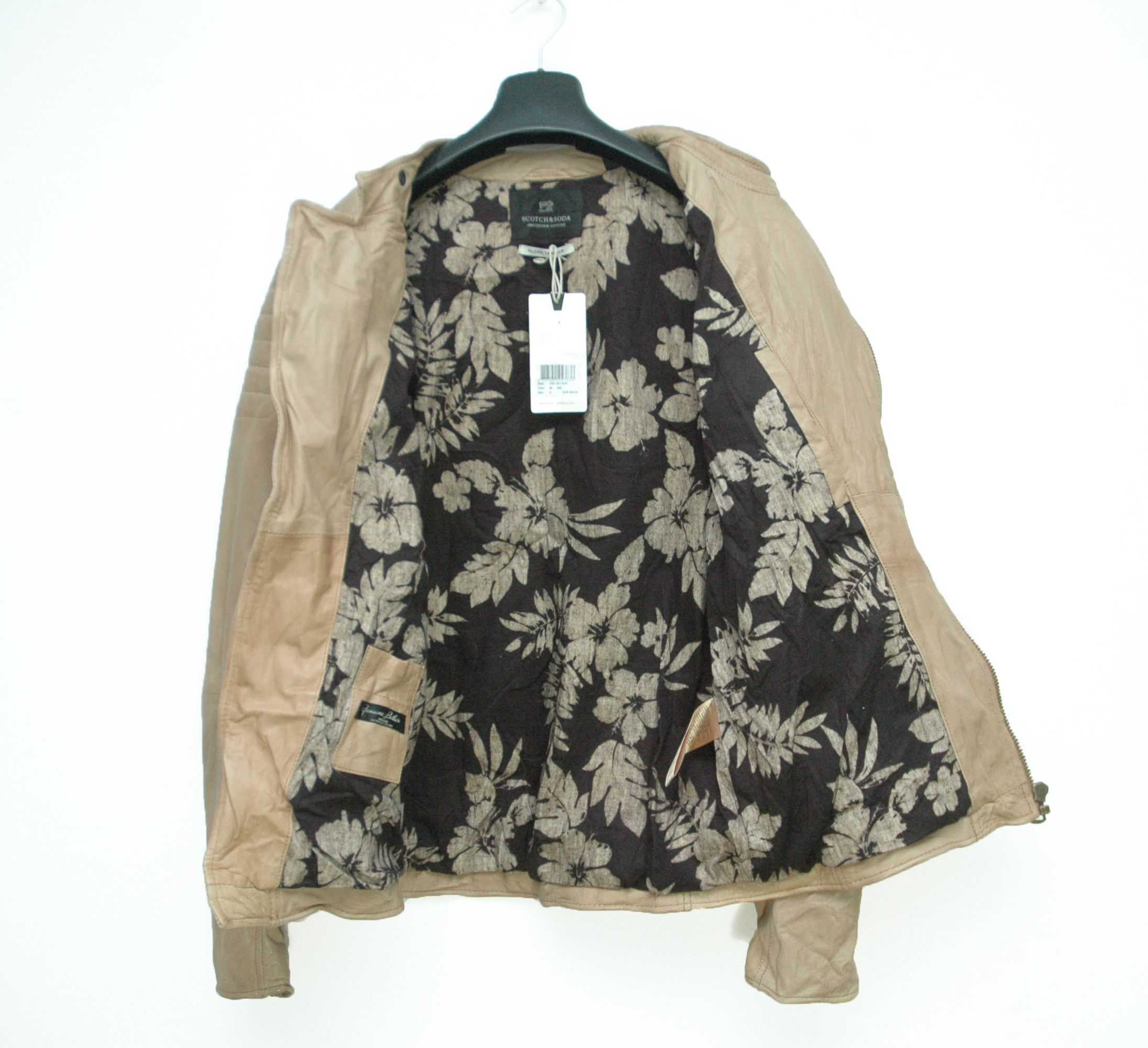 Scotch & Soda RRP 475$ NWT Scotch Soda Biker Leather Tan Jacket Size US XXL / EU 58 / 5 - 5 Thumbnail