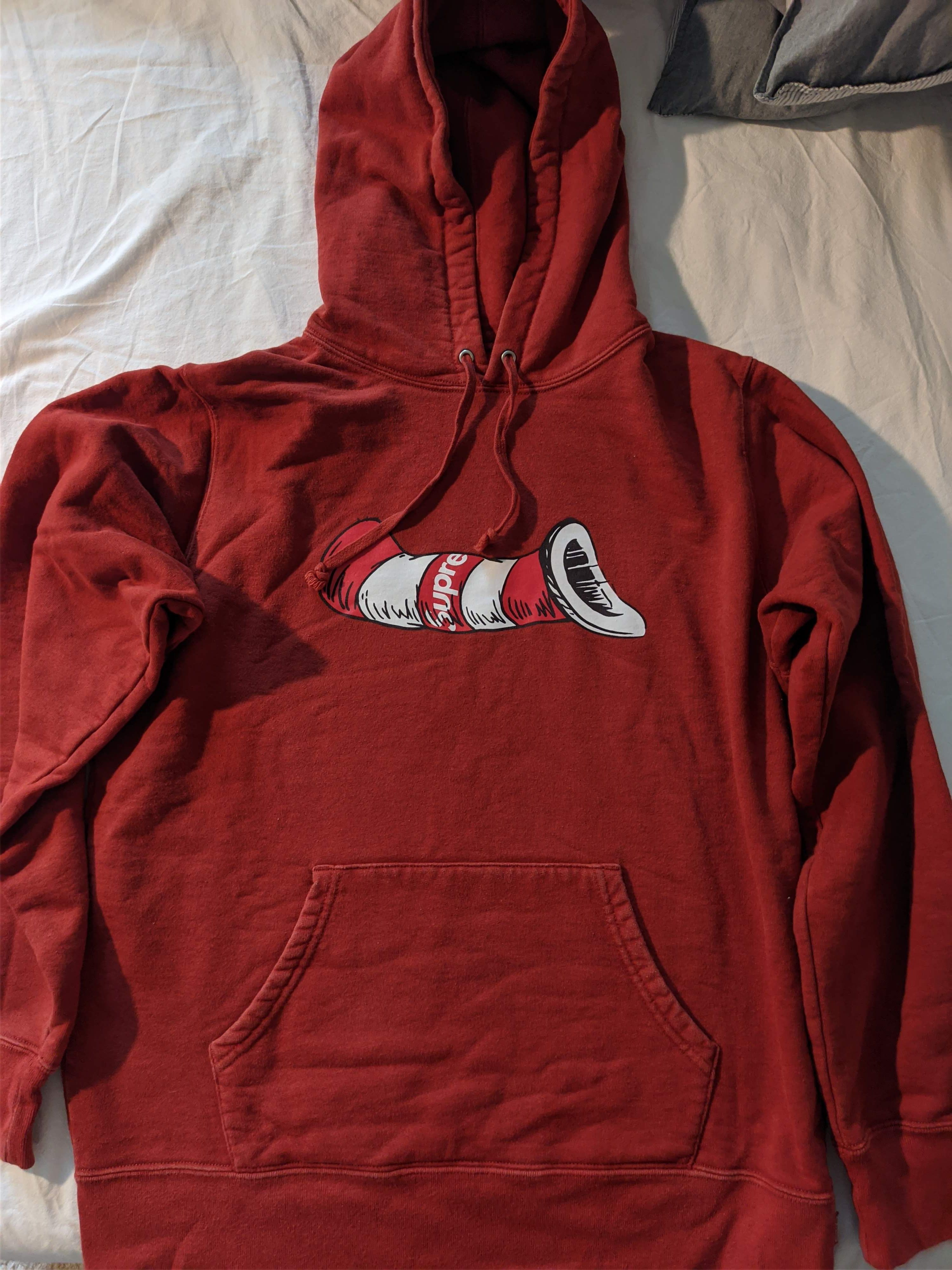 Supreme cat in the hat hoodie price deals