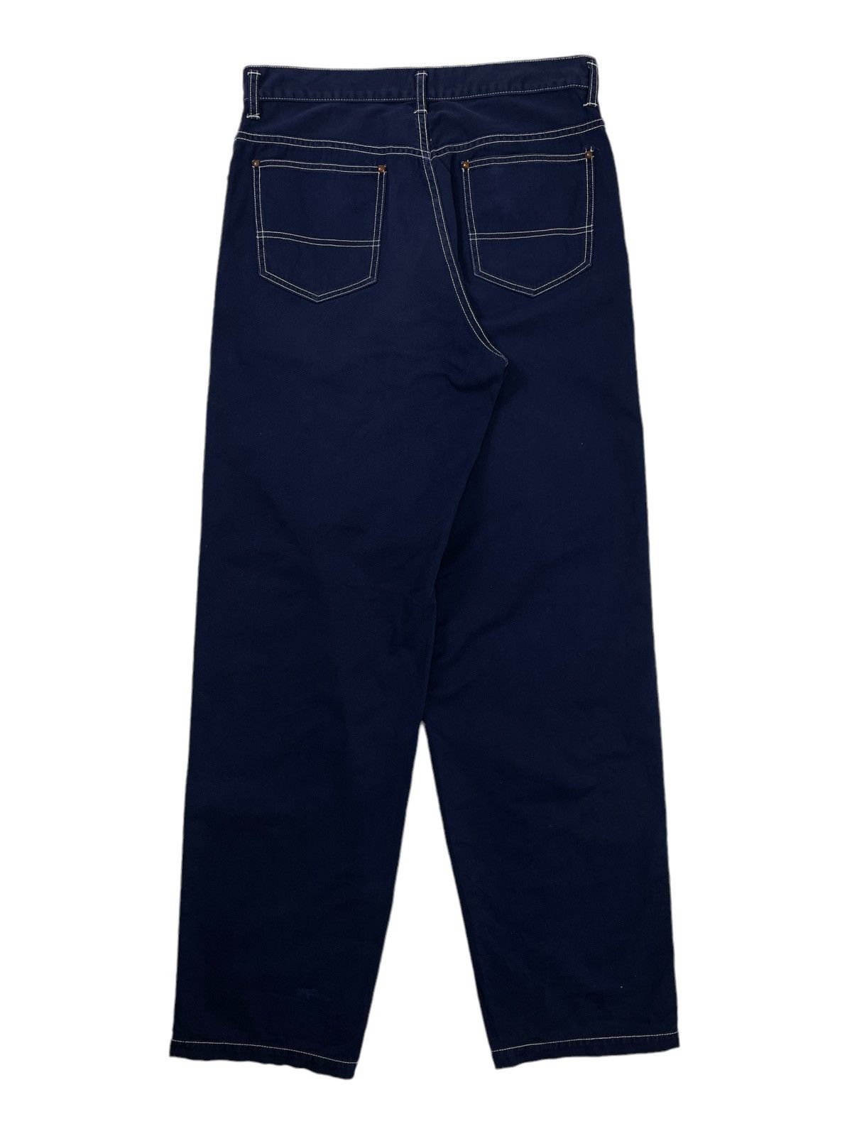 Comme des Garcons Homme × Rei Kawakubo 🔥Classic CDG Homme Baggy Dark Blue Cotton Pants Size US 31 - 7 Thumbnail