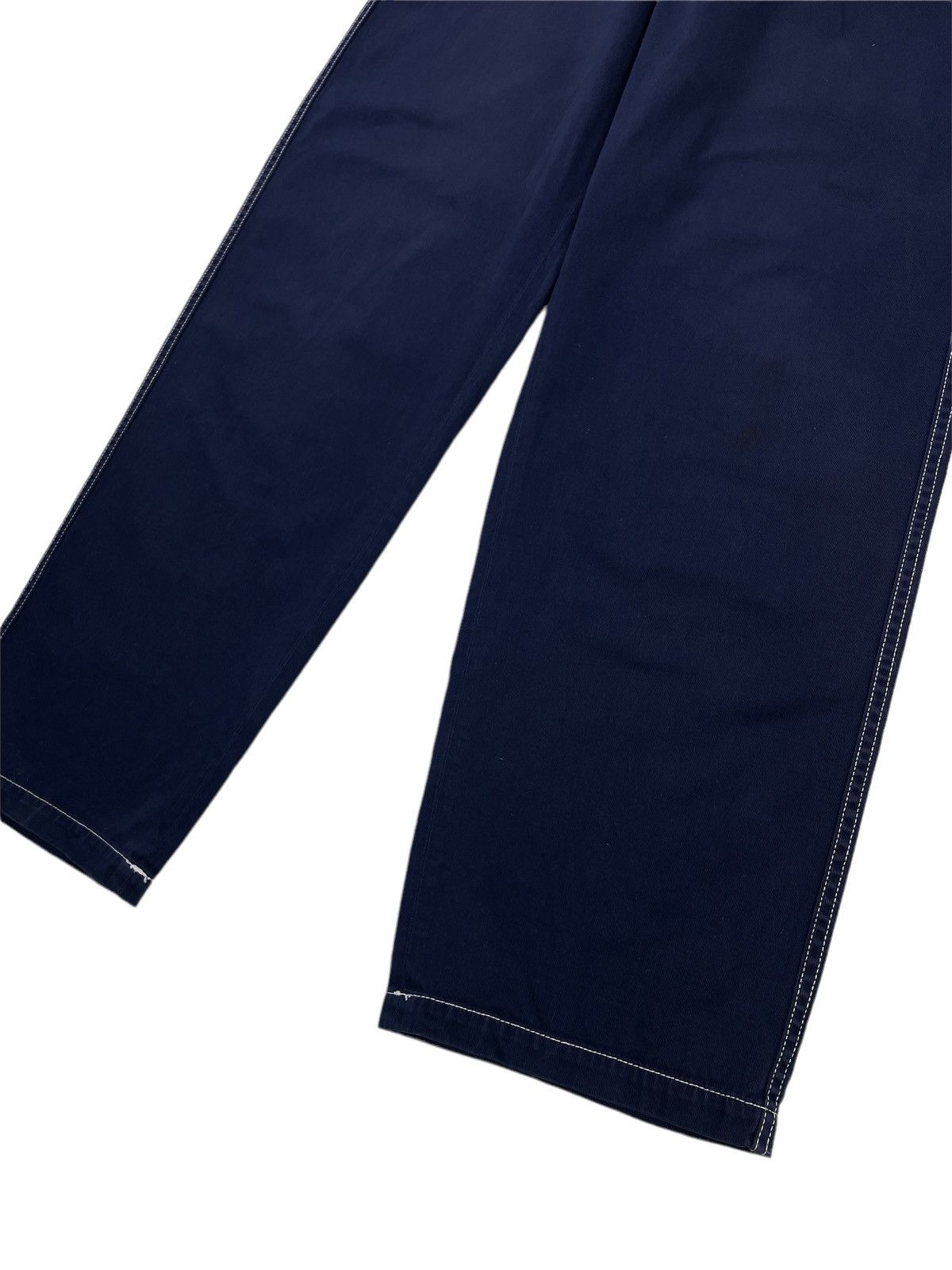 Comme des Garcons Homme × Rei Kawakubo 🔥Classic CDG Homme Baggy Dark Blue Cotton Pants Size US 31 - 6 Thumbnail