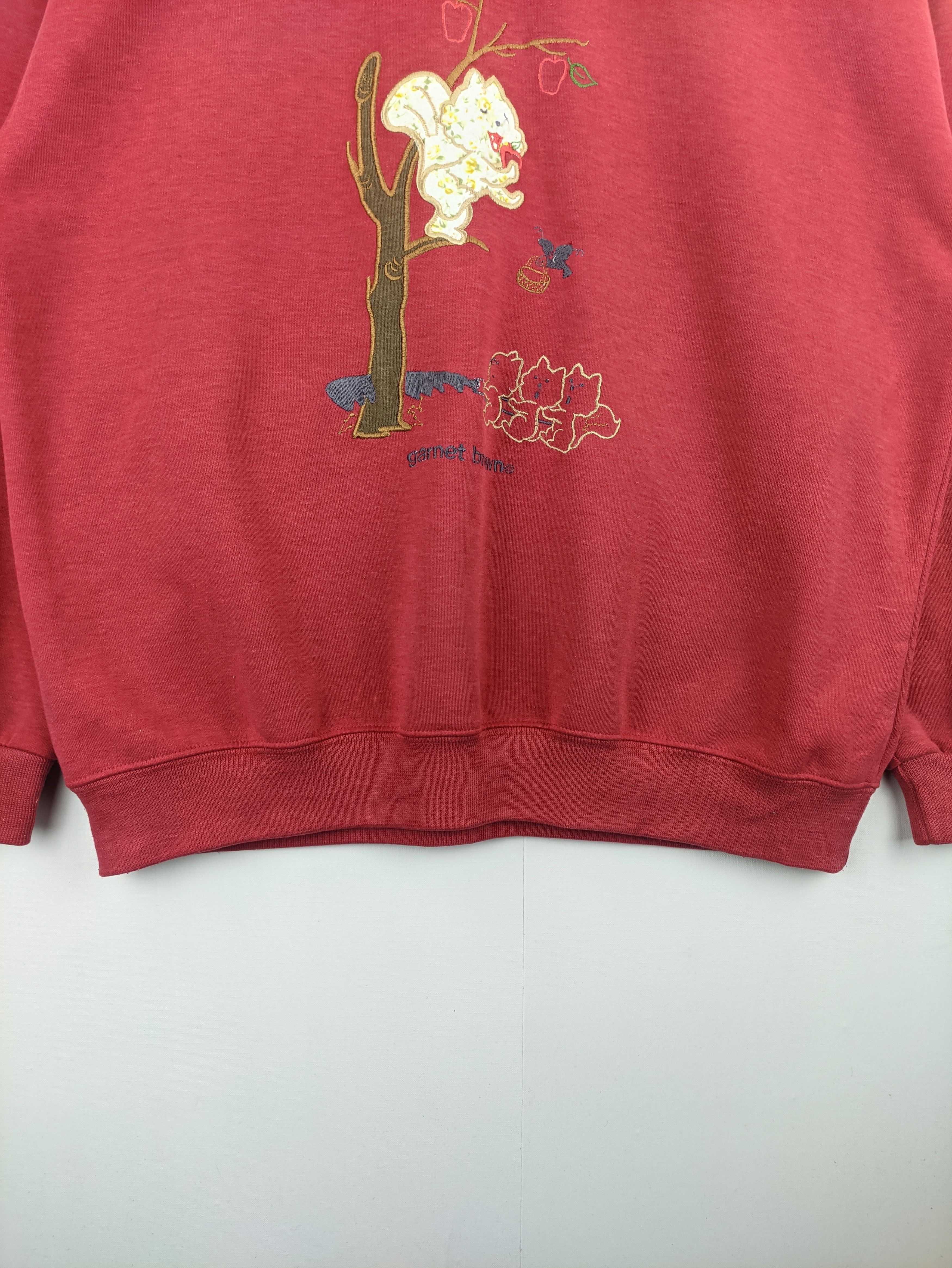 Japanese Brand Steals🔥Vintage Sweatshirt by Garnet Brown Size M / US 6-8 / IT 42-44 - 6 Thumbnail