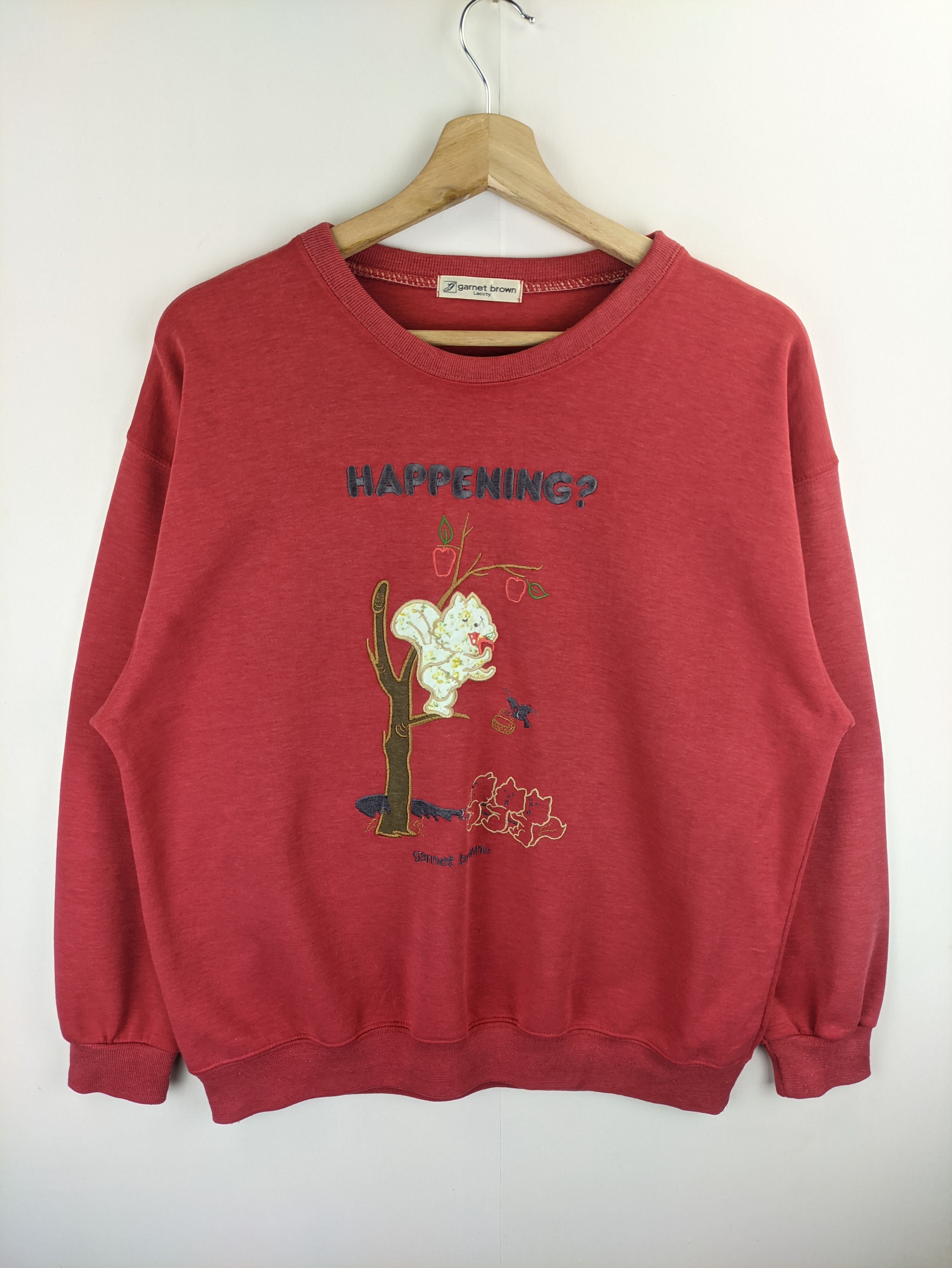 Japanese Brand Steals🔥Vintage Sweatshirt by Garnet Brown Size M / US 6-8 / IT 42-44 - 1 Thumbnail