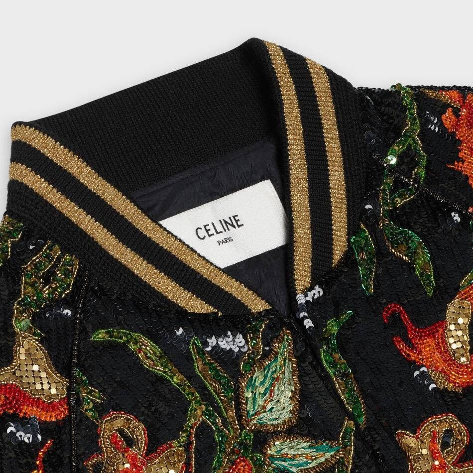 Celine × Hedi Slimane Teddy Jacket With Angels Trumpets Sequins Embroidery Size US M / EU 48-50 / 2 - 4 Thumbnail