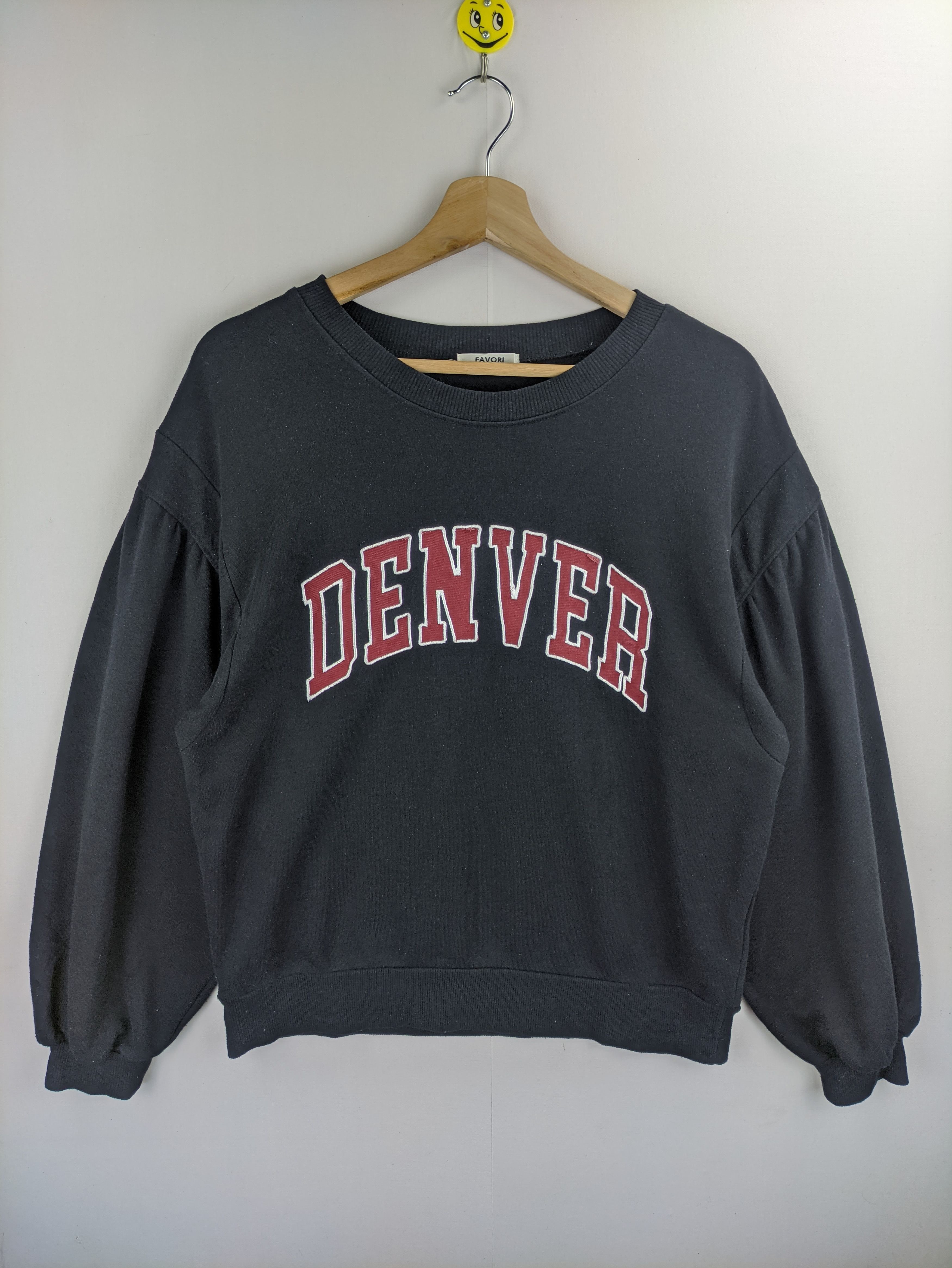 Japanese Brand Steals🔥Cropped Sweatshirt Denver Spell Out Size M / US 6-8 / IT 42-44 - 7 Thumbnail