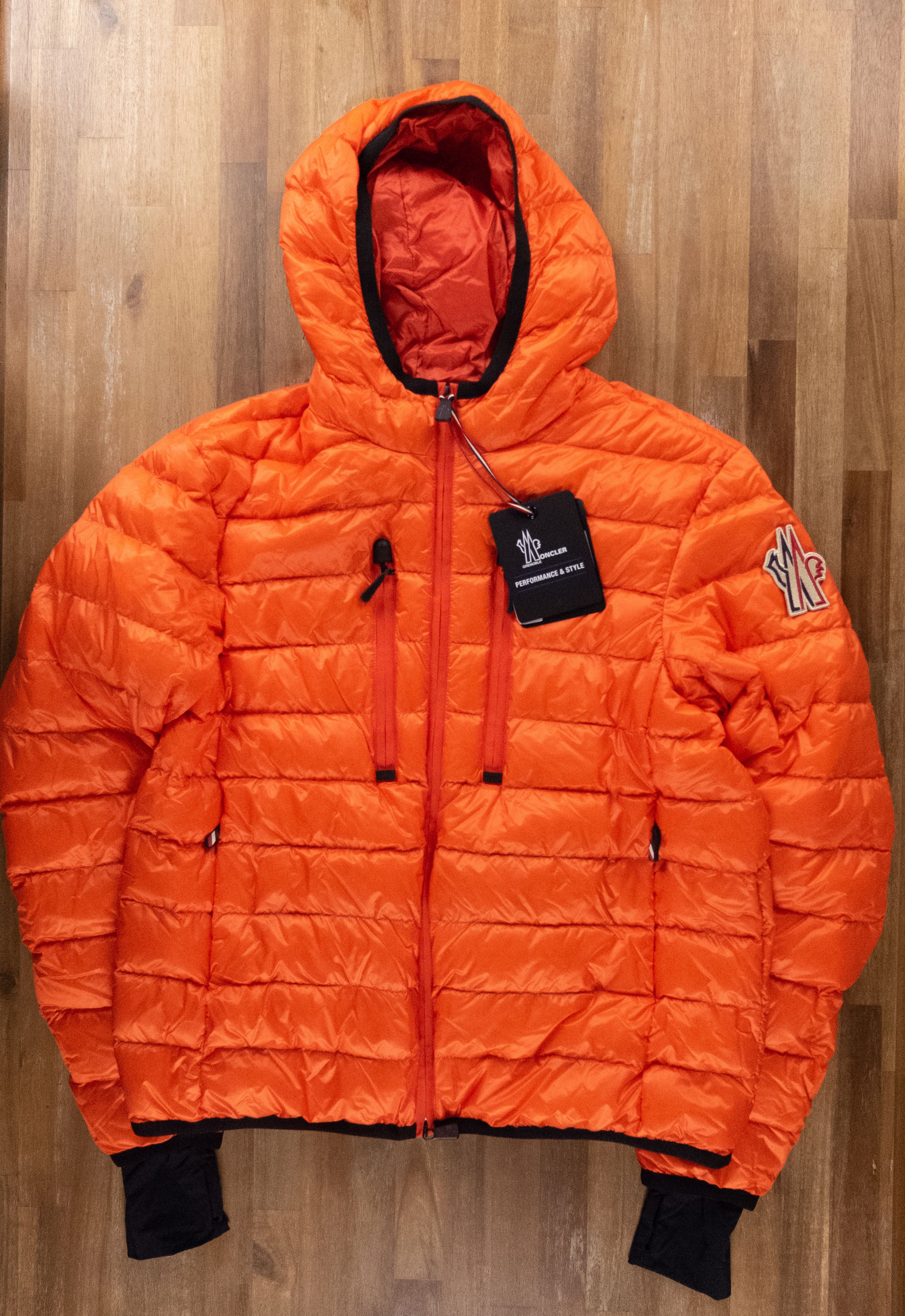 image of Moncler Grenoble Kavik Orange Down Puffer Jacket 3Xl / 6, Men's (Size 2XL)