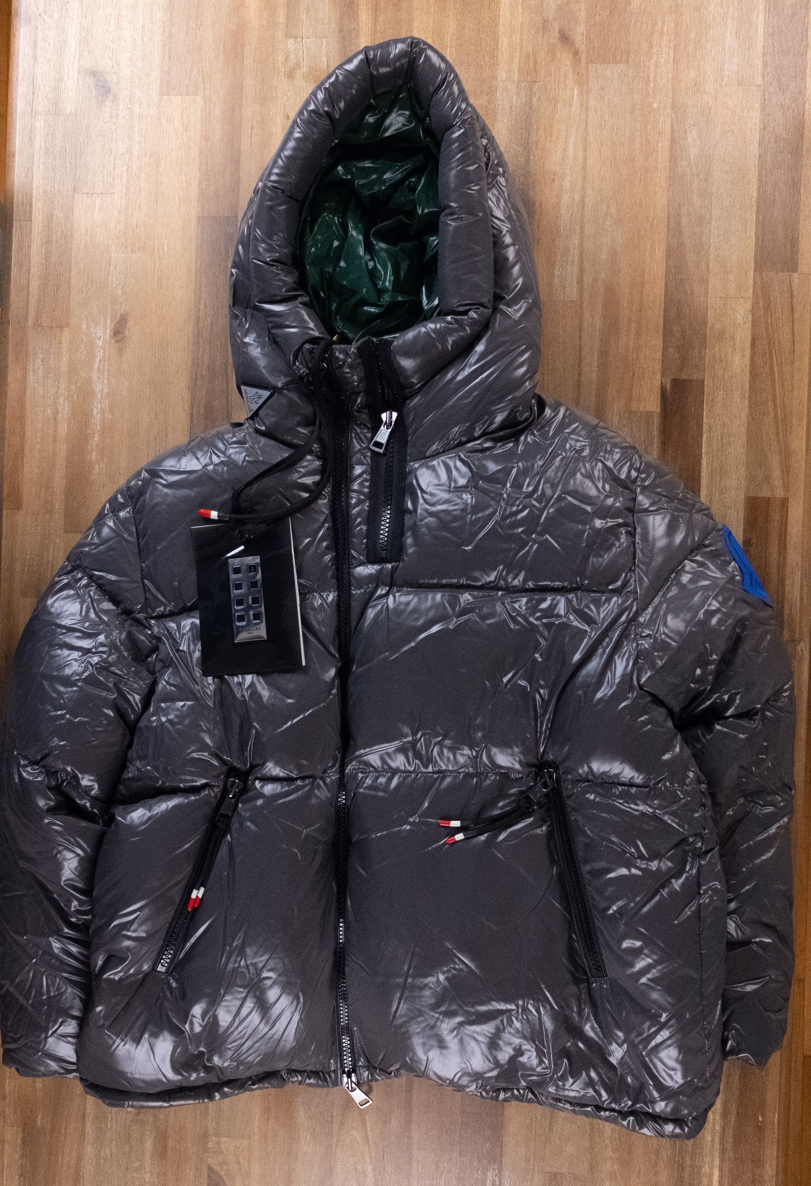 Image of Moncler Genius Venant Gray Hooded Down Puffer Jacket 5 in Grey, Men's (Size 2XL)