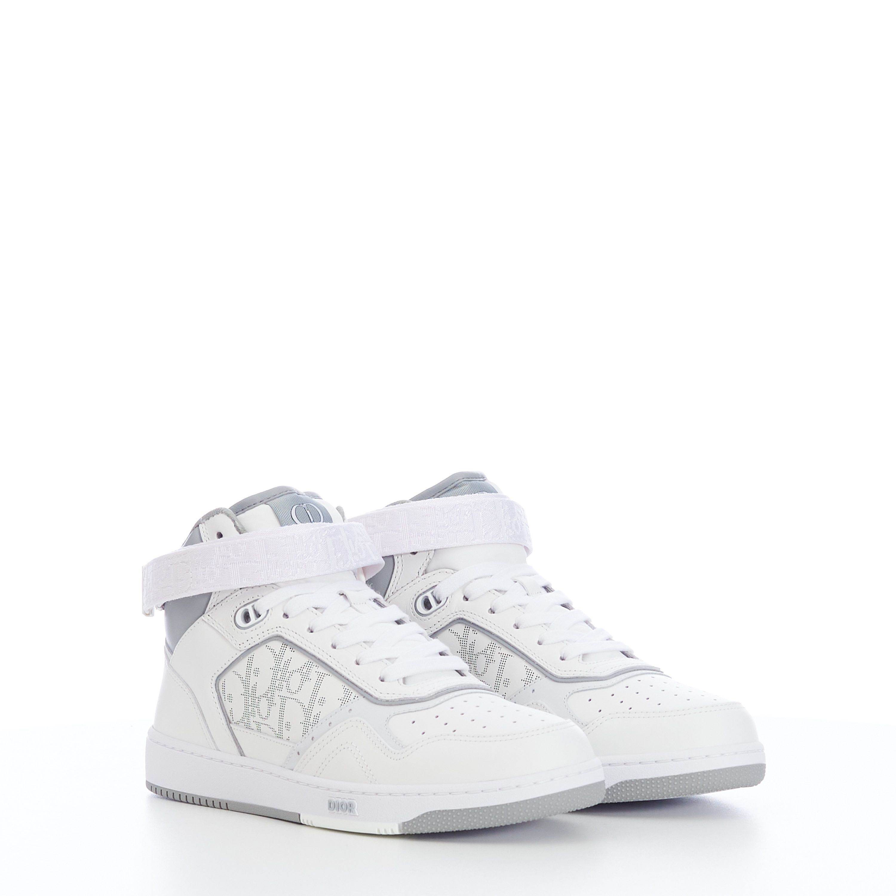 Dior B27 SNEAKER White Gray Calfskin Dior Oblique Galaxy Leather Size US 6 / EU 39 - 2 Thumbnail