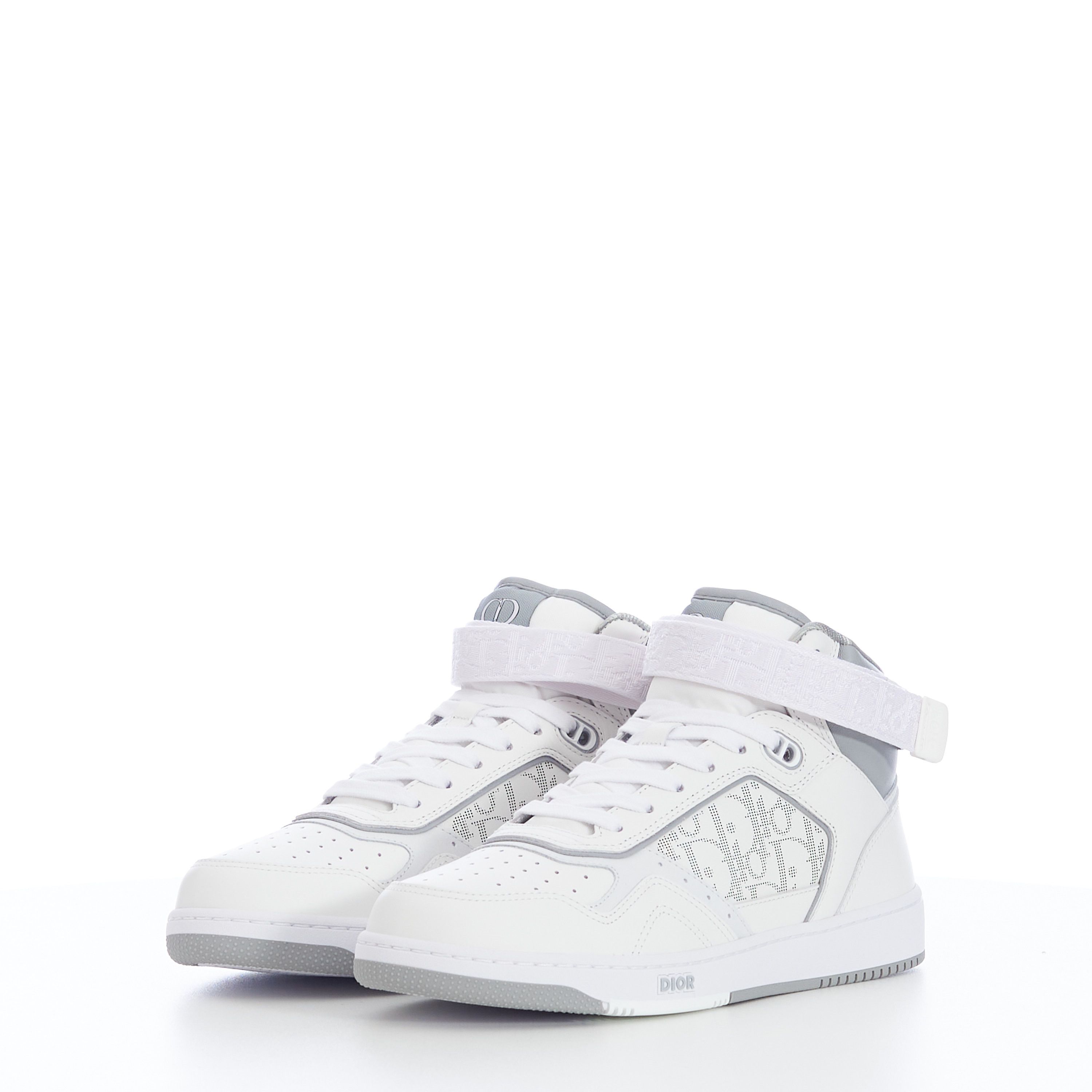 Dior B27 SNEAKER White Gray Calfskin Dior Oblique Galaxy Leather Size US 6 / EU 39 - 4 Thumbnail