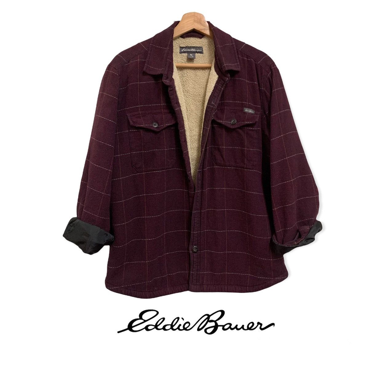 Eddie Bauer 🔥Eddie Bauer Fleece Flannel Button Down Size US L / EU 52-54 / 3 - 1 Thumbnail