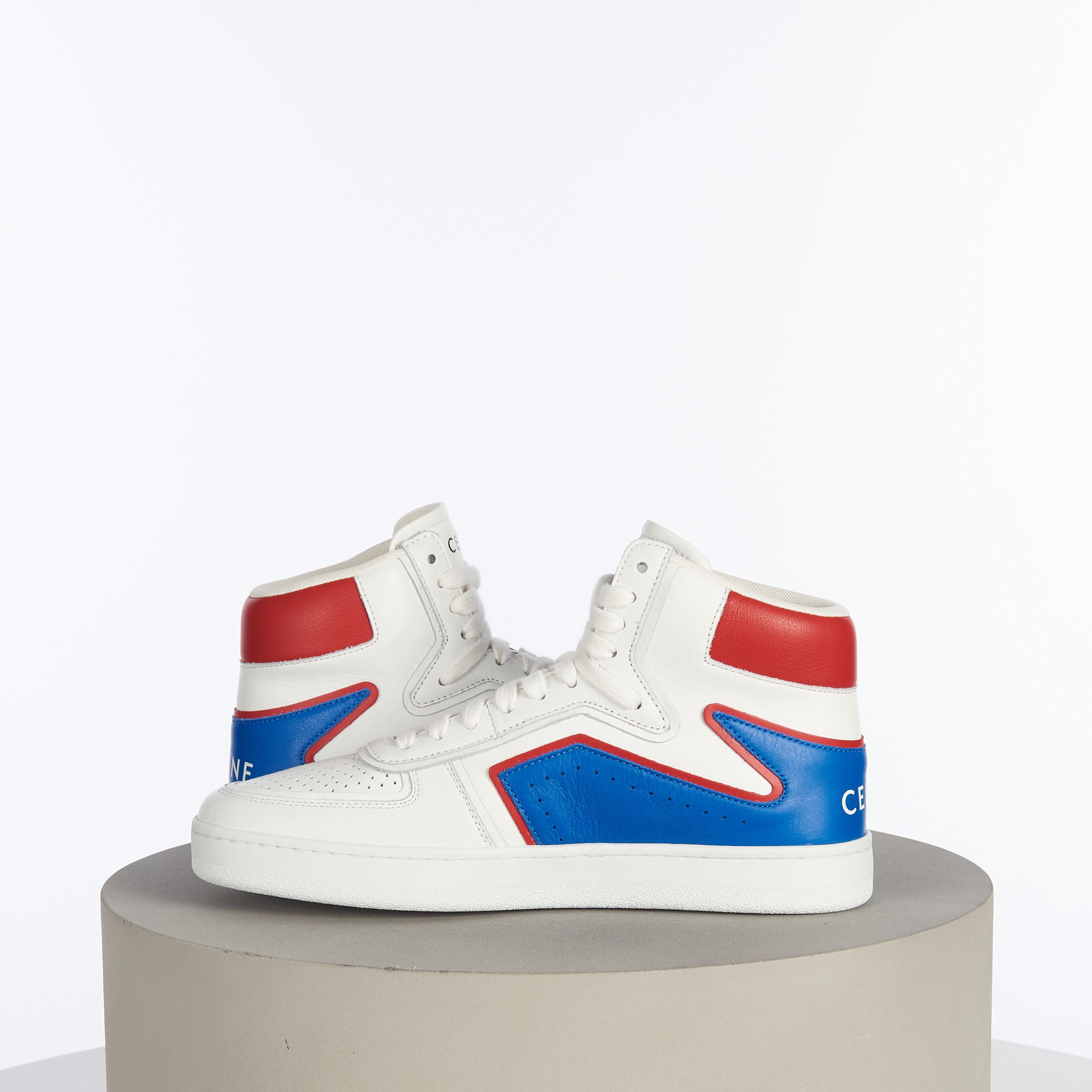 Celine × Hedi Slimane "Z" Trainer CT-01 In Optic White/Red/Blue Calfskin Size US 9 / EU 42 - 9 Thumbnail