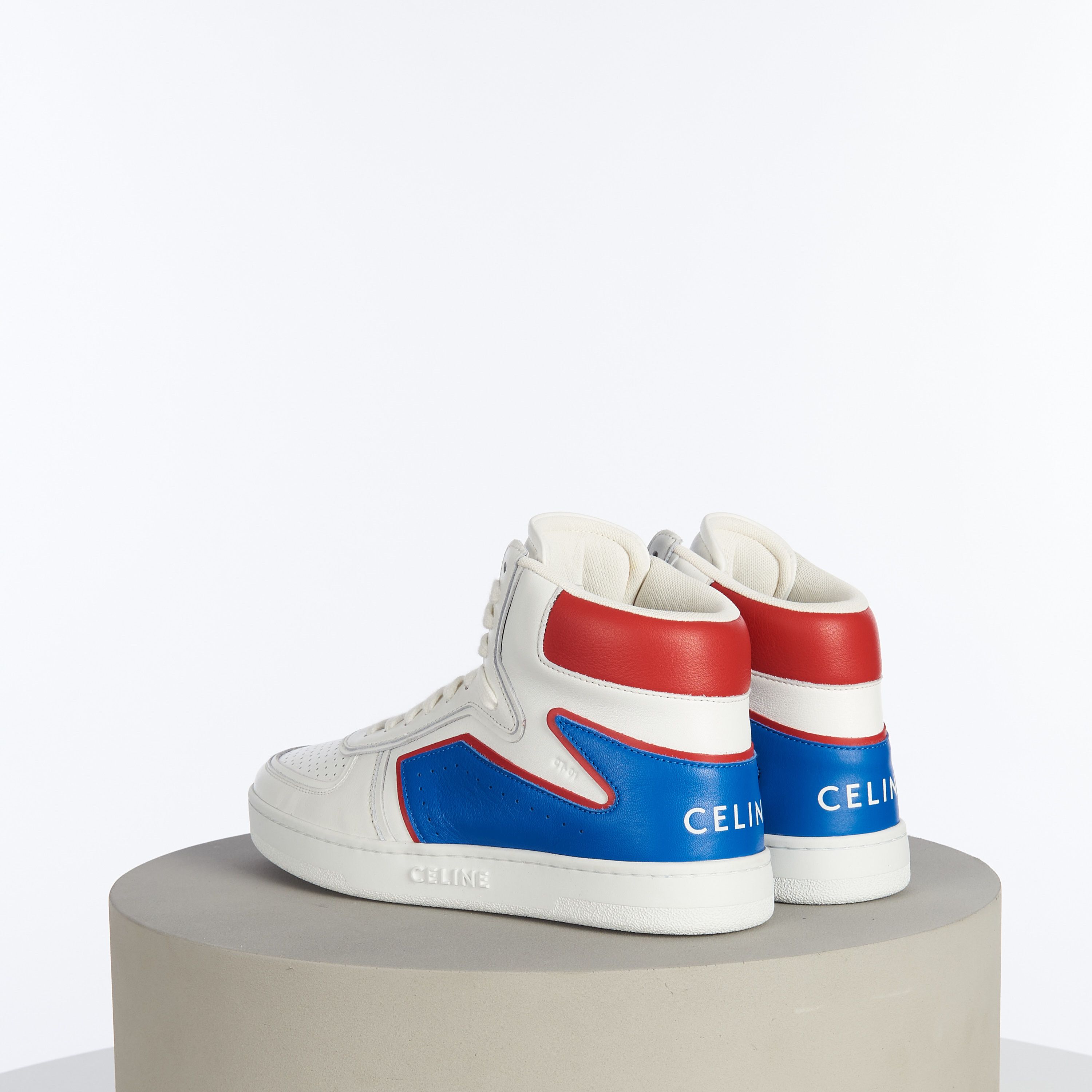 Celine × Hedi Slimane "Z" Trainer CT-01 In Optic White/Red/Blue Calfskin Size US 9 / EU 42 - 6 Thumbnail