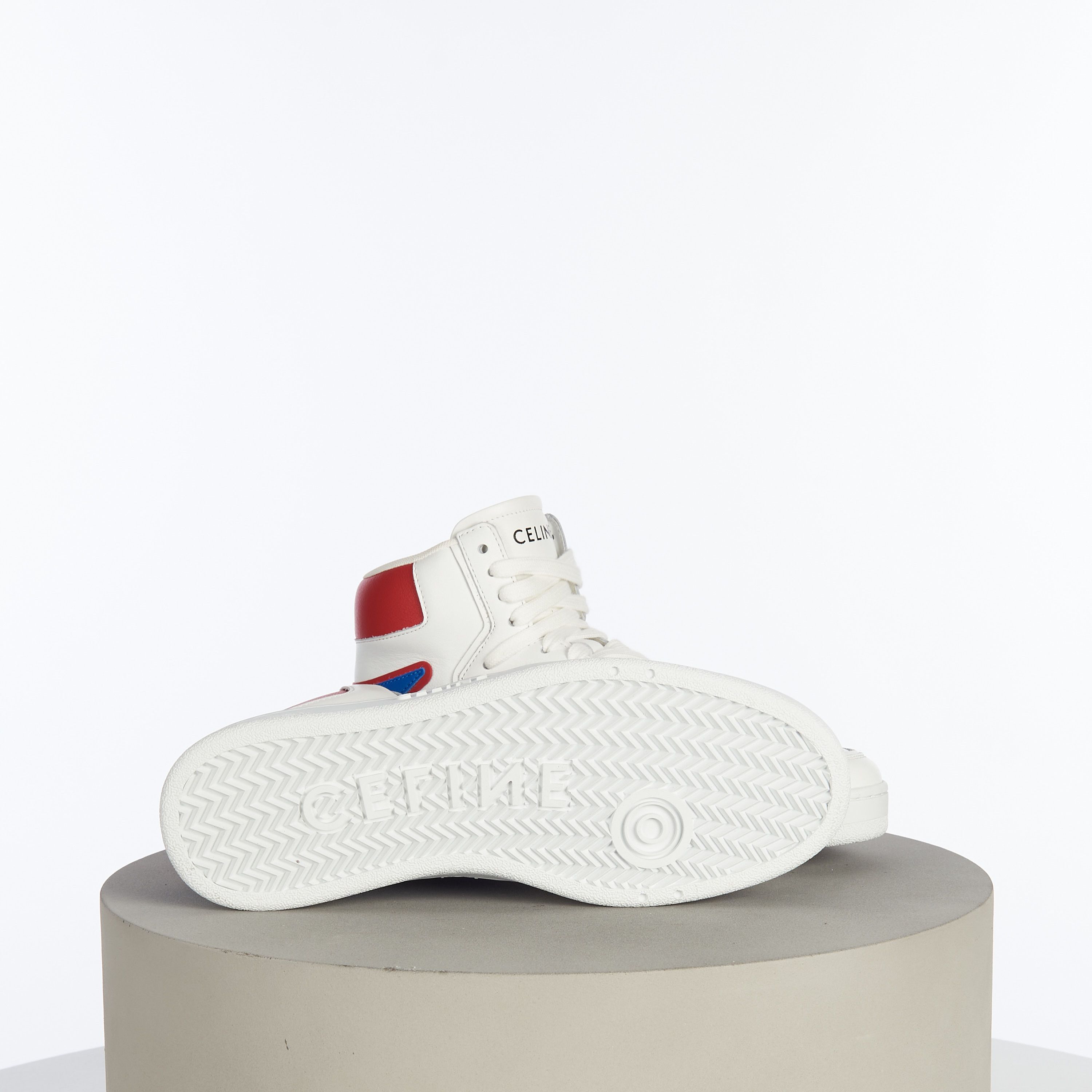 Celine × Hedi Slimane "Z" Trainer CT-01 In Optic White/Red/Blue Calfskin Size US 9 / EU 42 - 11 Thumbnail