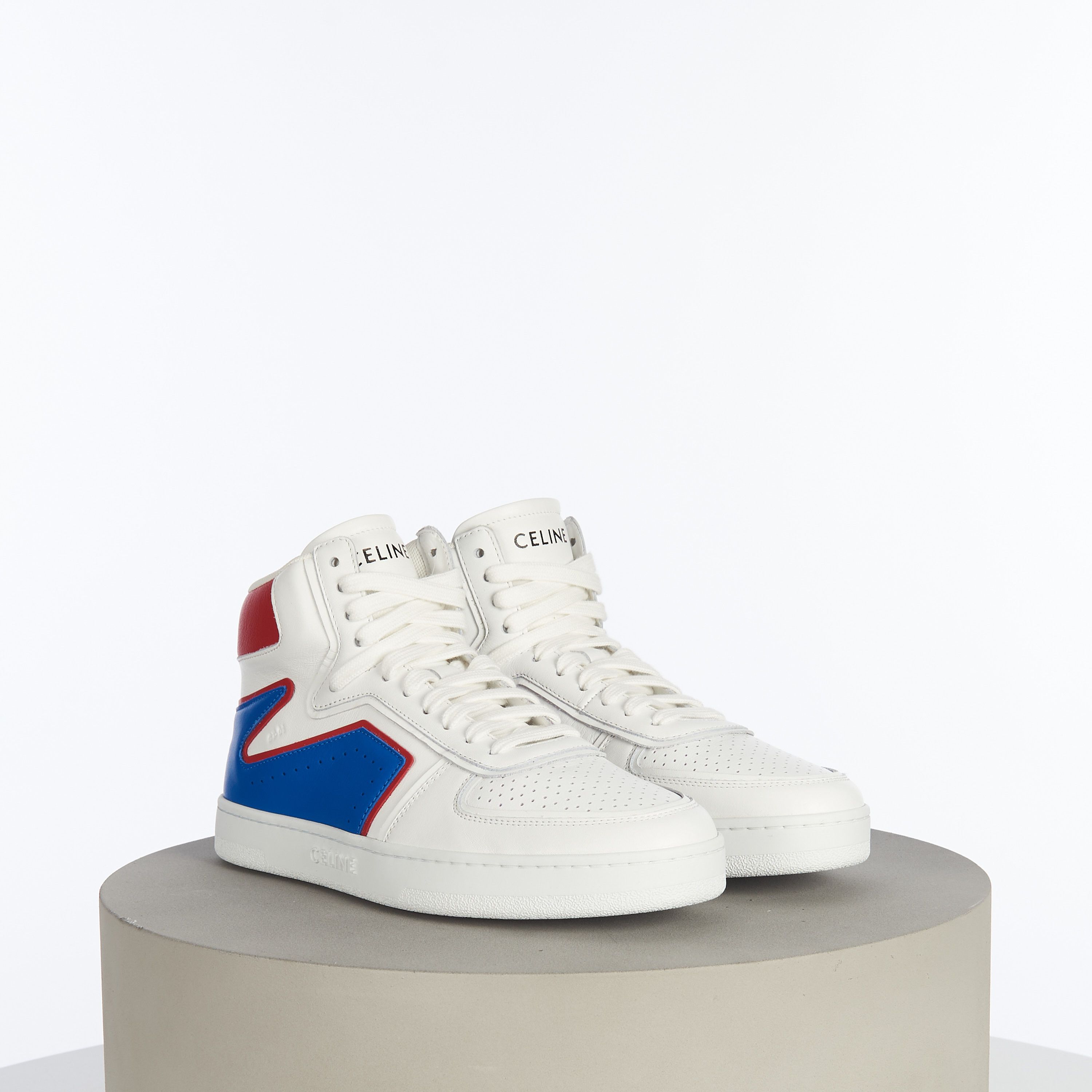 Celine × Hedi Slimane "Z" Trainer CT-01 In Optic White/Red/Blue Calfskin Size US 9 / EU 42 - 2 Thumbnail