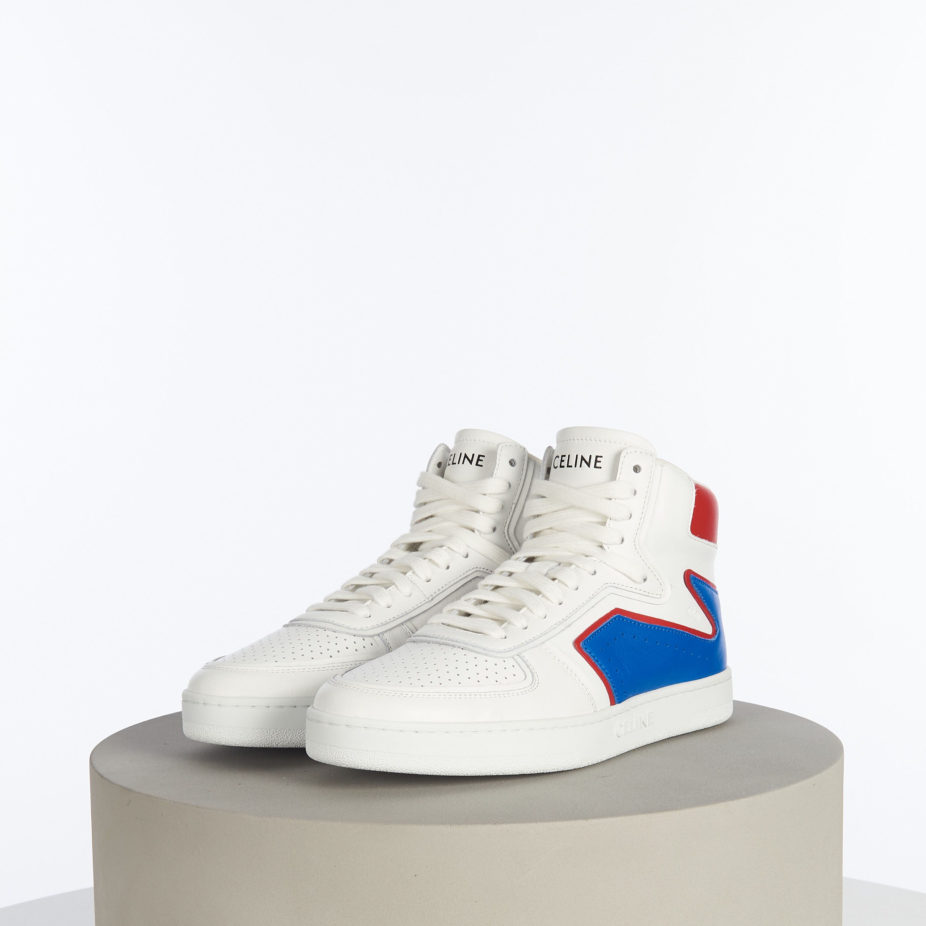 Celine × Hedi Slimane "Z" Trainer CT-01 In Optic White/Red/Blue Calfskin Size US 9 / EU 42 - 4 Thumbnail