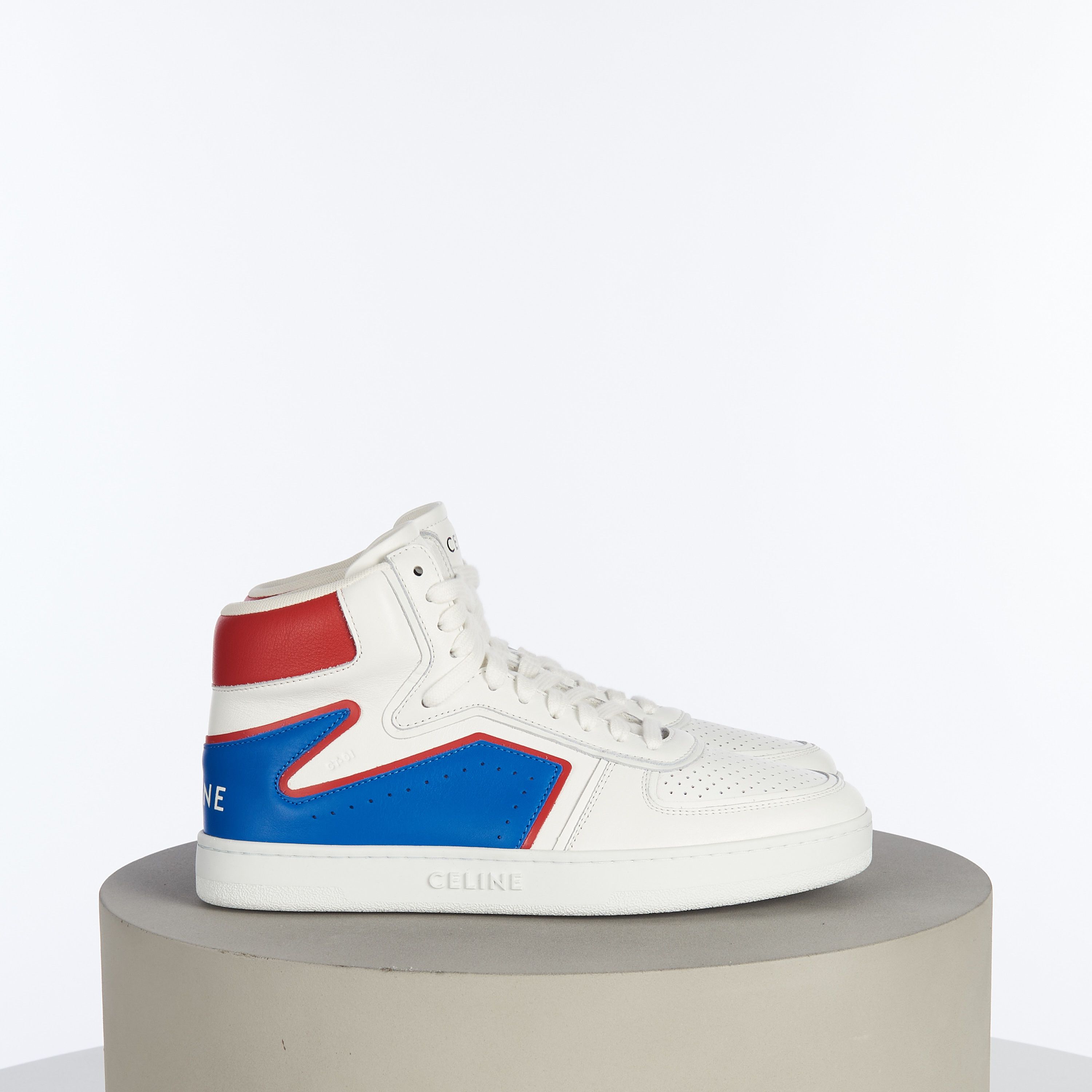 Celine × Hedi Slimane "Z" Trainer CT-01 In Optic White/Red/Blue Calfskin Size US 9 / EU 42 - 1 Thumbnail