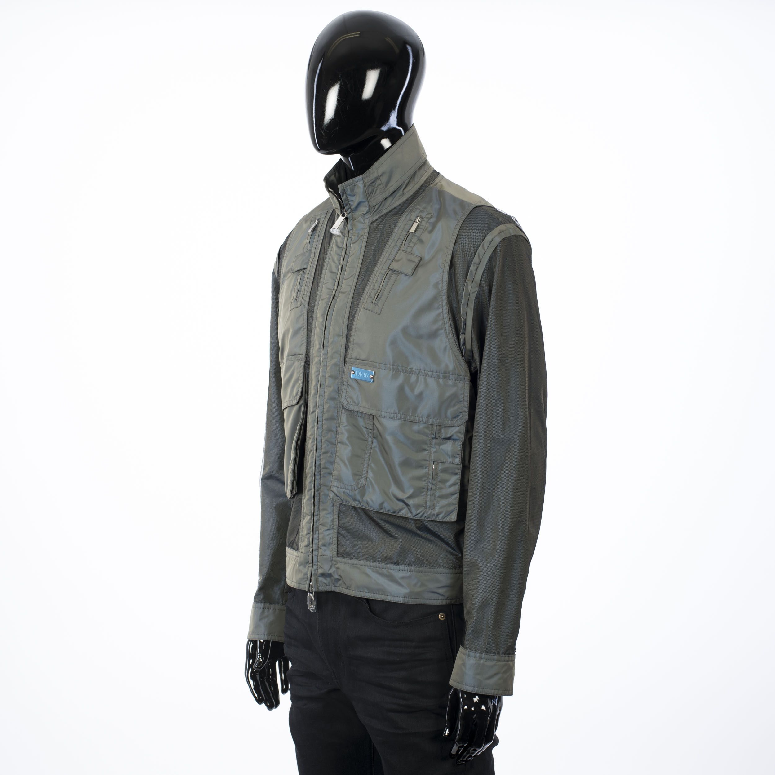 Dior × Kim Jones 3800$ Technical Canvas Jacket With Metal Dior Plate Size US M / EU 48-50 / 2 - 2 Thumbnail