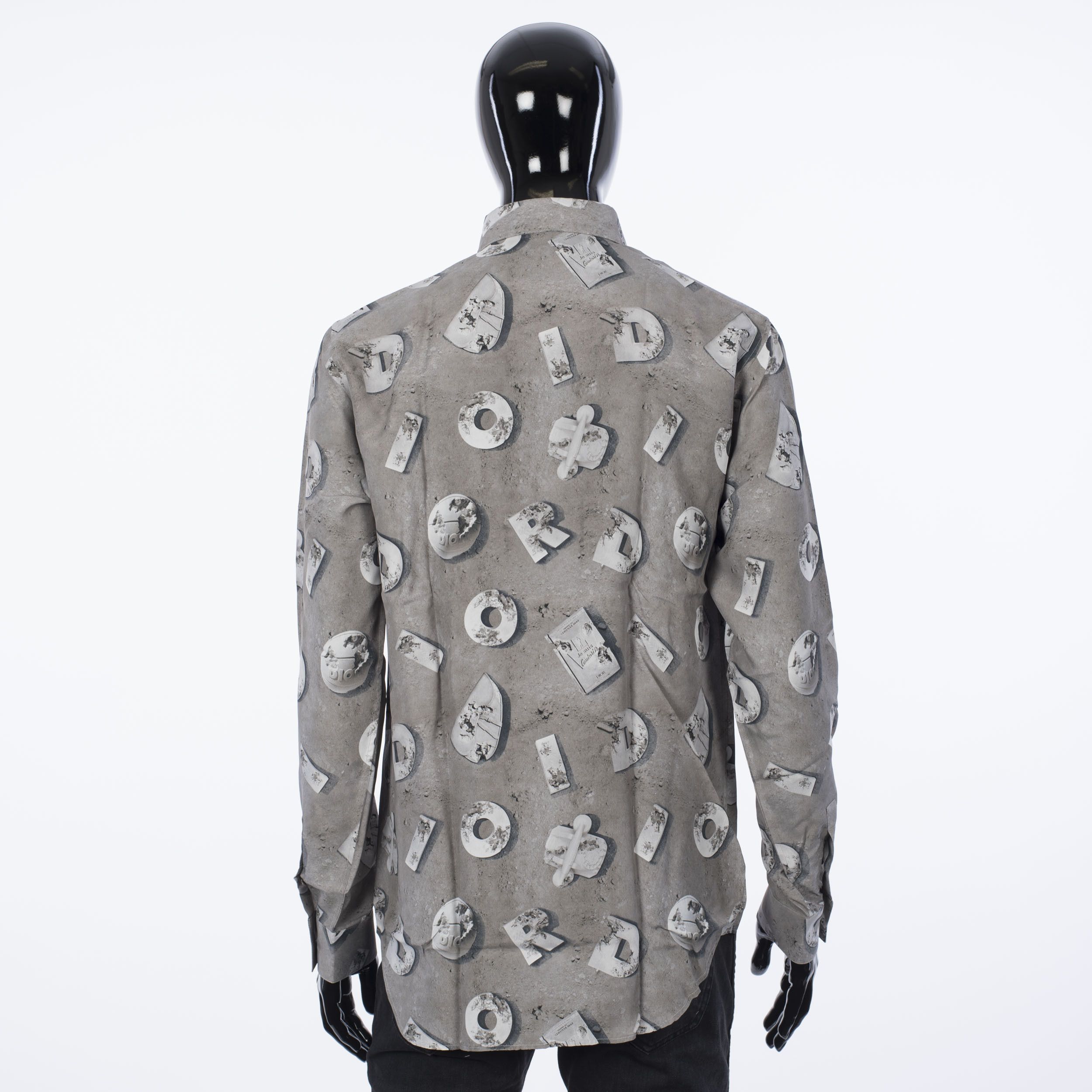 Daniel Arsham × Dior SS20 Gray Technical Canvas Dior Letters Dress Shirt Size US M / EU 48-50 / 2 - 4 Thumbnail