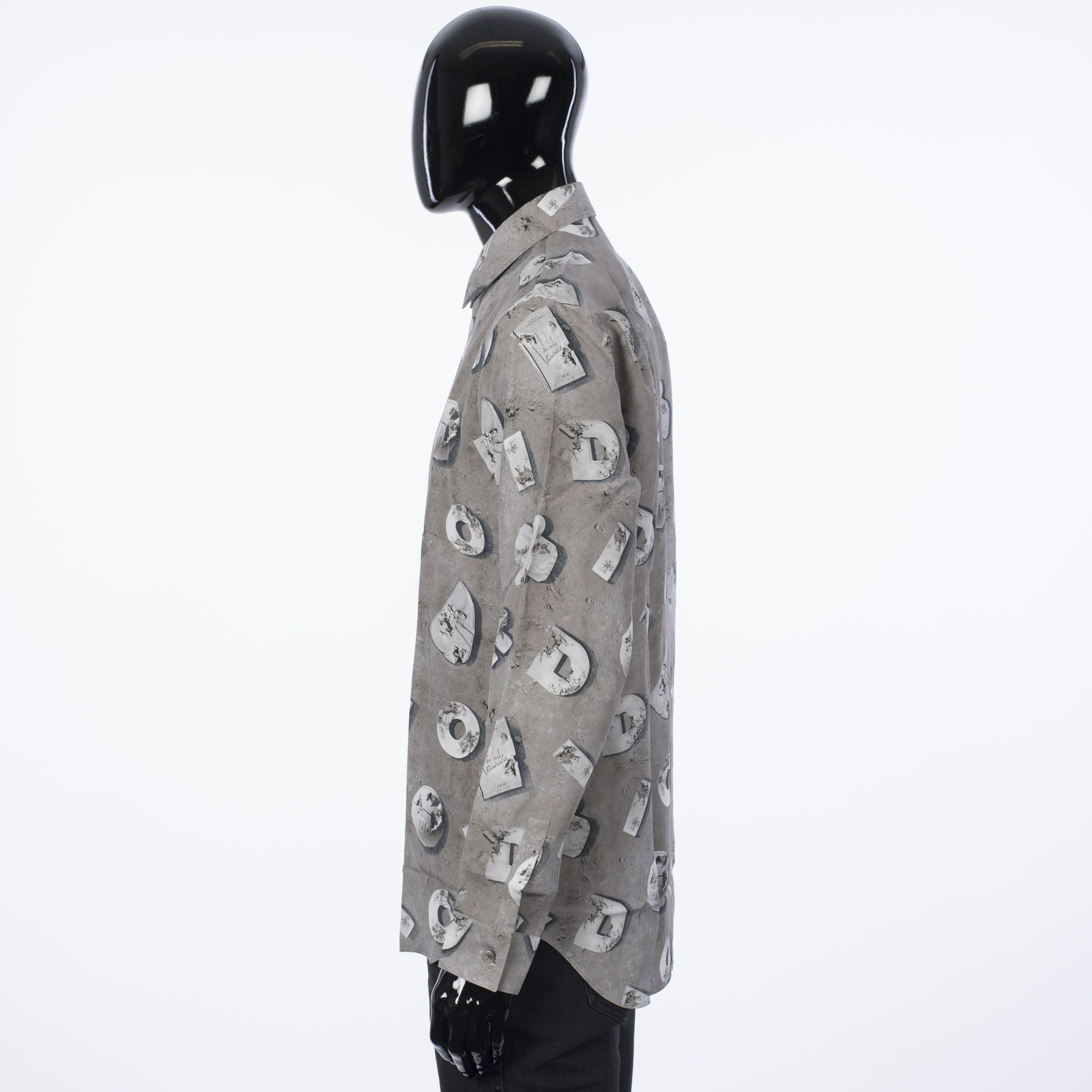 Daniel Arsham × Dior SS20 Gray Technical Canvas Dior Letters Dress Shirt Size US M / EU 48-50 / 2 - 3 Thumbnail