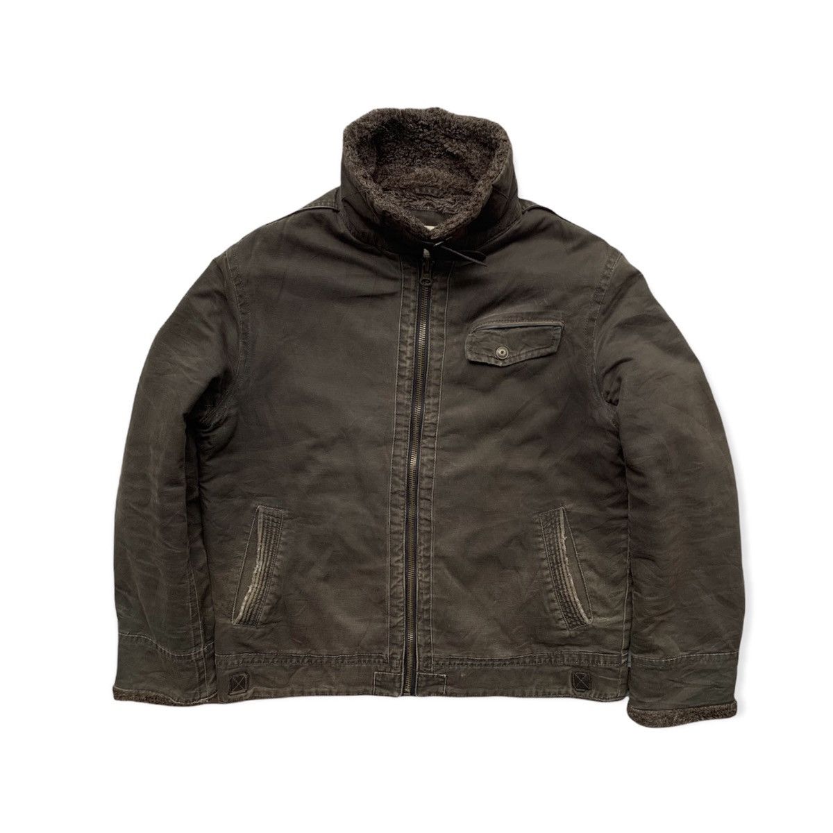 Dickies 👹Vintage THRASHED Dickies Detroit Fleece Lined Jacket Size US L / EU 52-54 / 3 - 4 Thumbnail