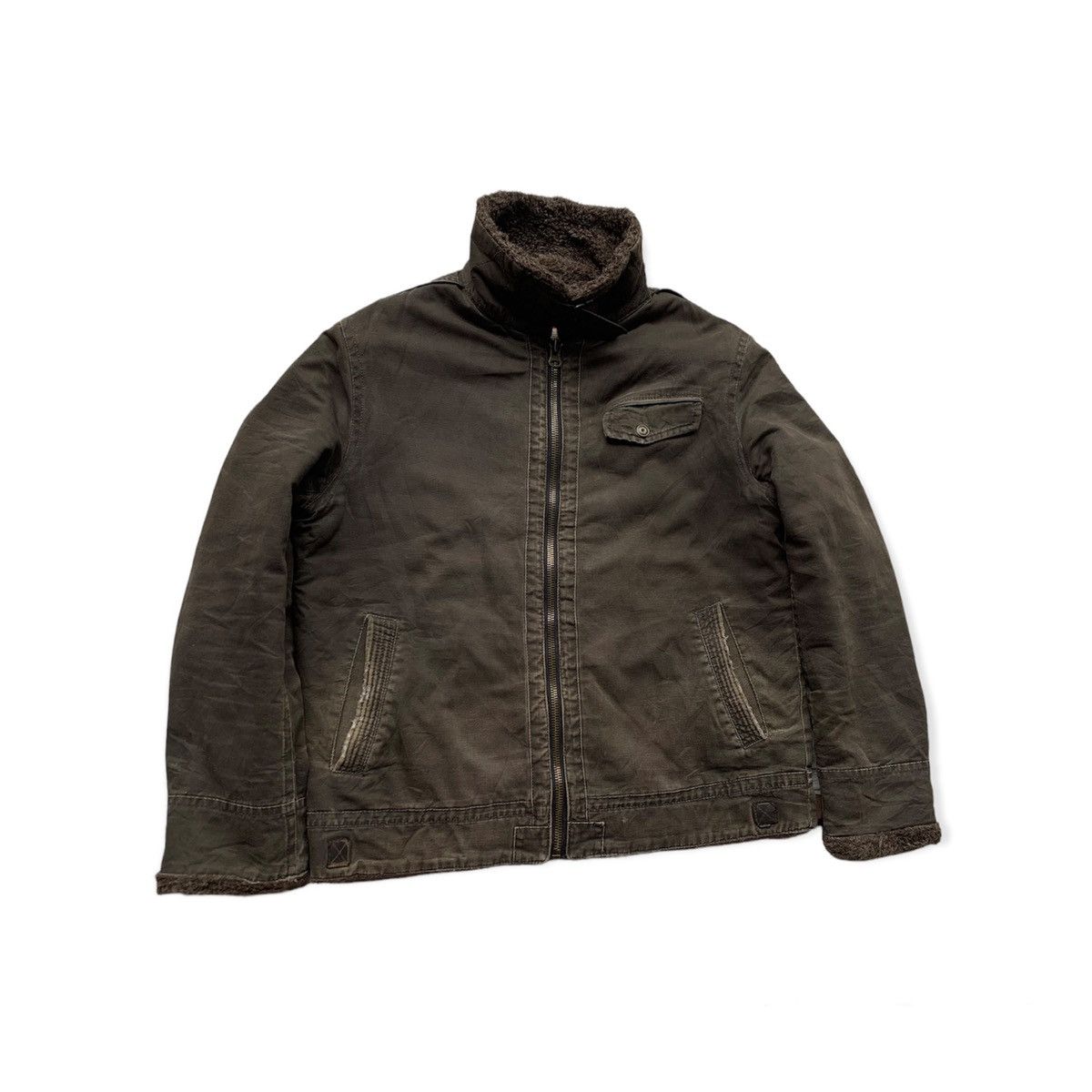 Dickies 👹Vintage THRASHED Dickies Detroit Fleece Lined Jacket Size US L / EU 52-54 / 3 - 3 Thumbnail