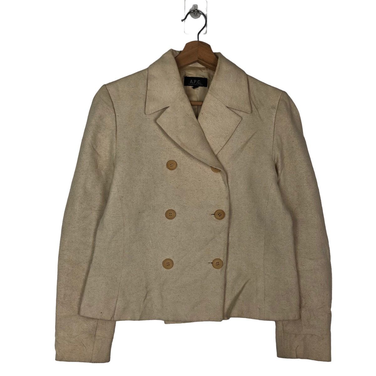 A.P.C. × Japanese Brand VINTAGE APC CROPPED JACKET DOUBLE BREAST DESIGN Size S / US 4 / IT 40 - 1 Thumbnail