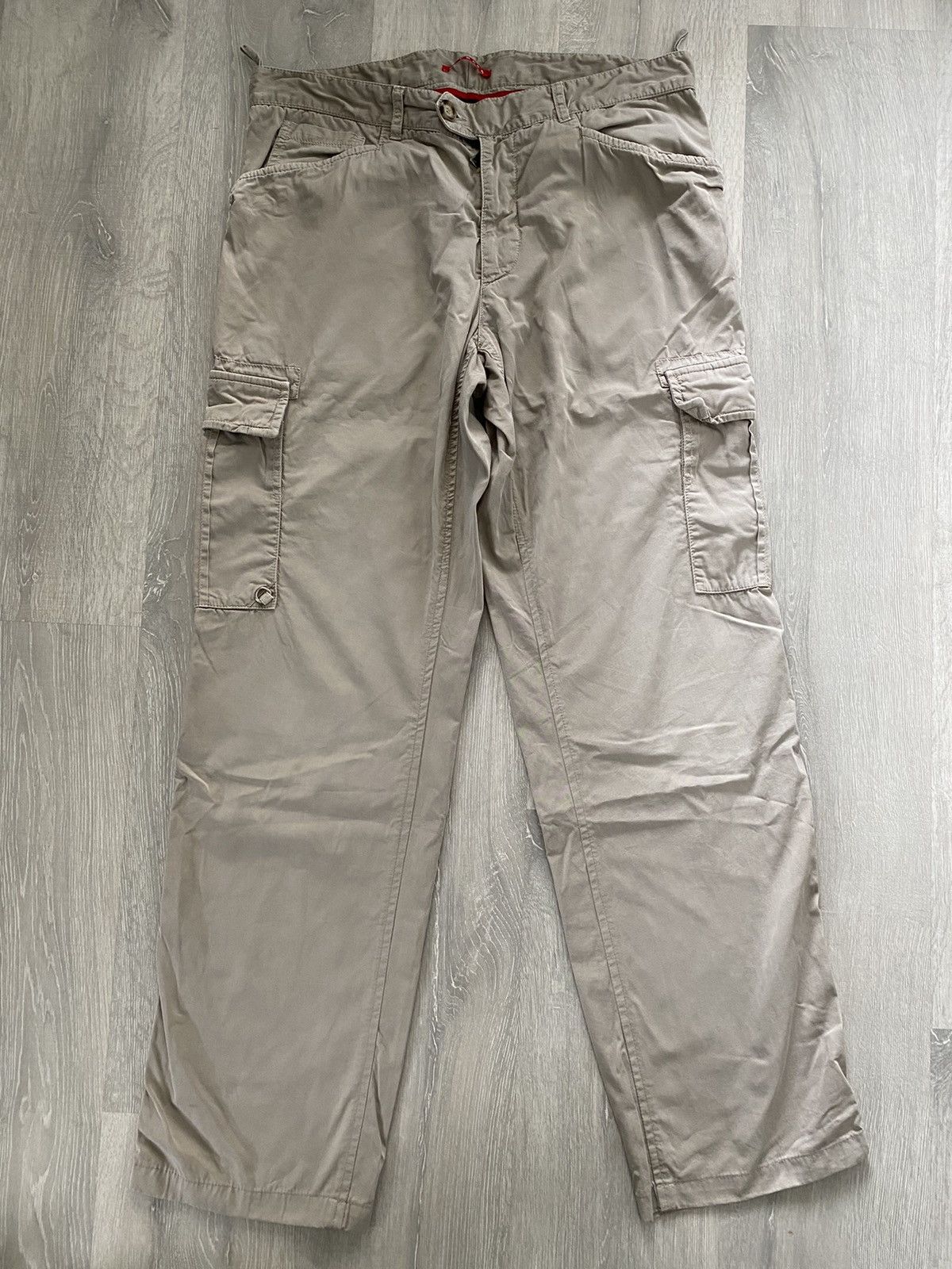 Pre-owned Prada X Vintage Prada Vintage Beige Cargo Technical Casual Pants