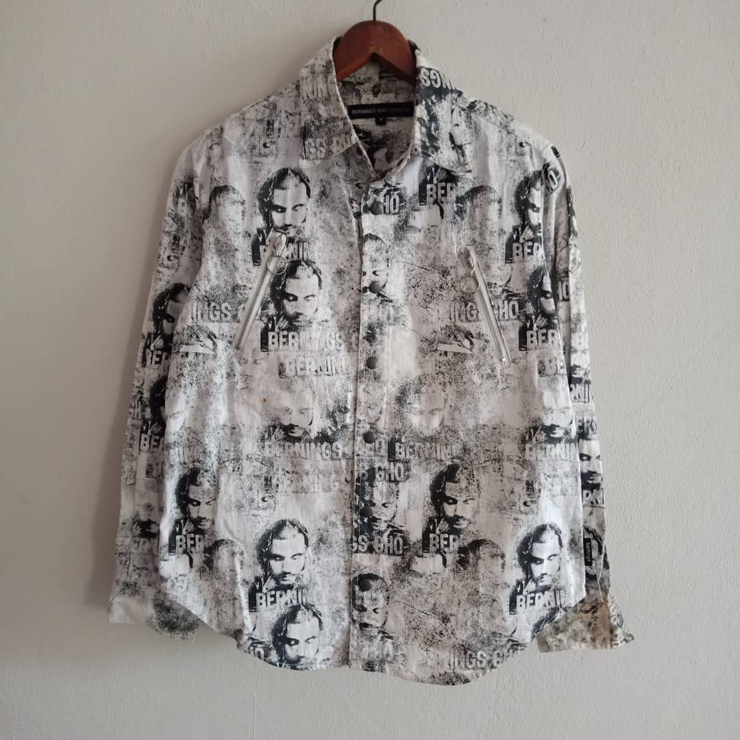 Japanese Brand BERNINGS SHO SUPER RARE DESIGN BUTTON SHIRT Size US M / EU 48-50 / 2 - 1 Thumbnail