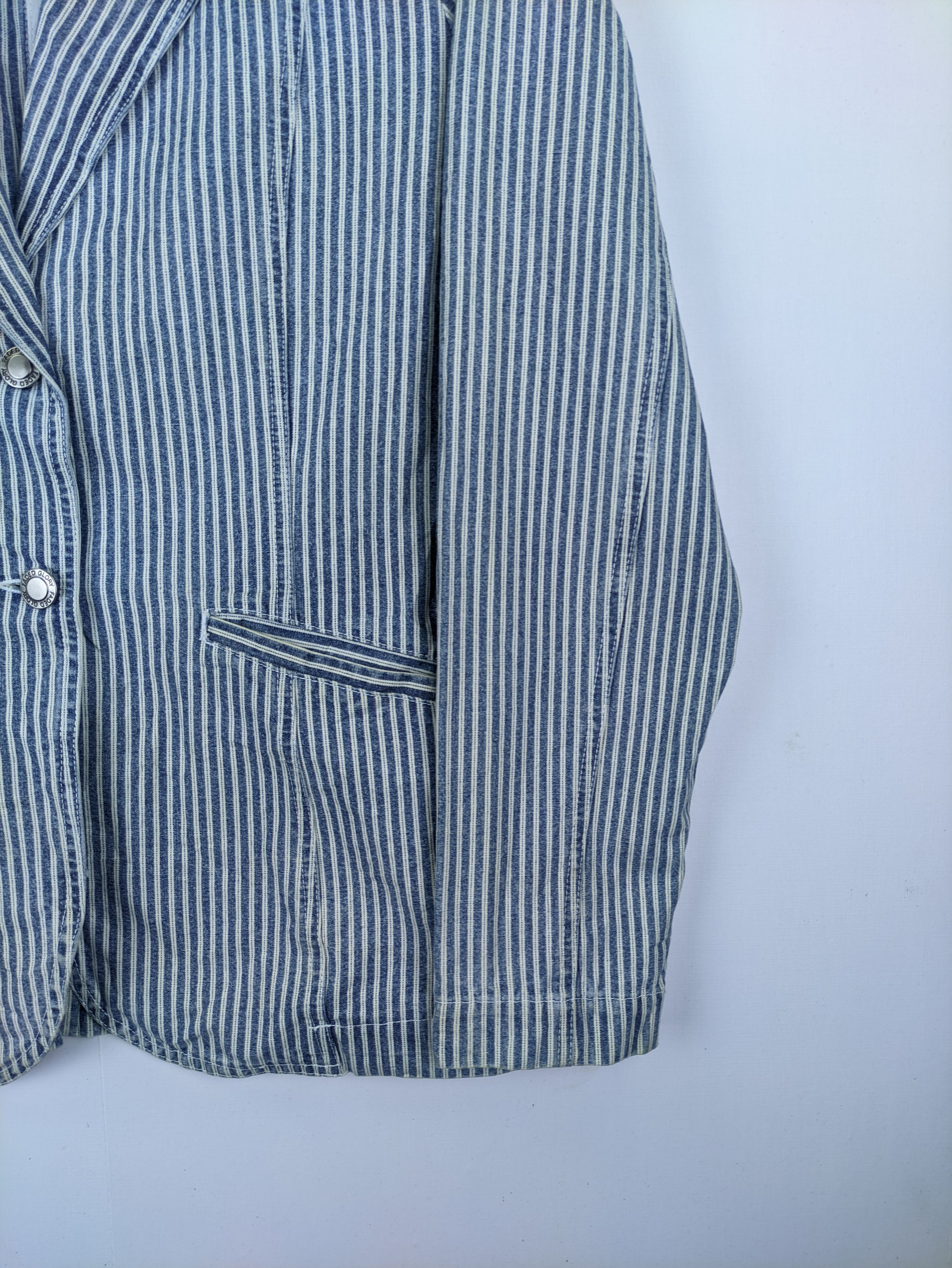 Faded Glory Steals🔥Vintage Blazer Jacket Striped by Faded Glory Size M / US 6-8 / IT 42-44 - 6 Thumbnail