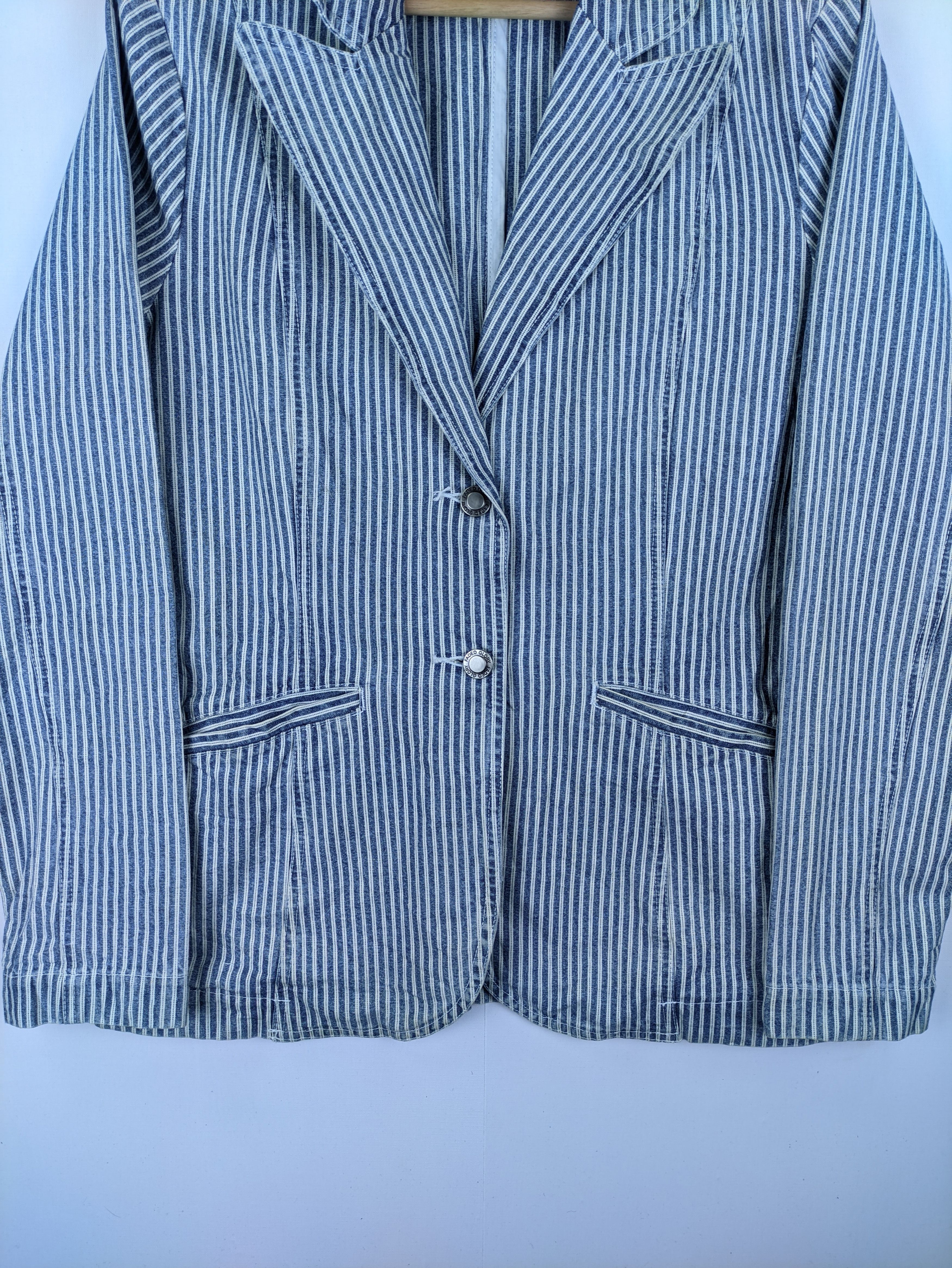 Faded Glory Steals🔥Vintage Blazer Jacket Striped by Faded Glory Size M / US 6-8 / IT 42-44 - 9 Thumbnail