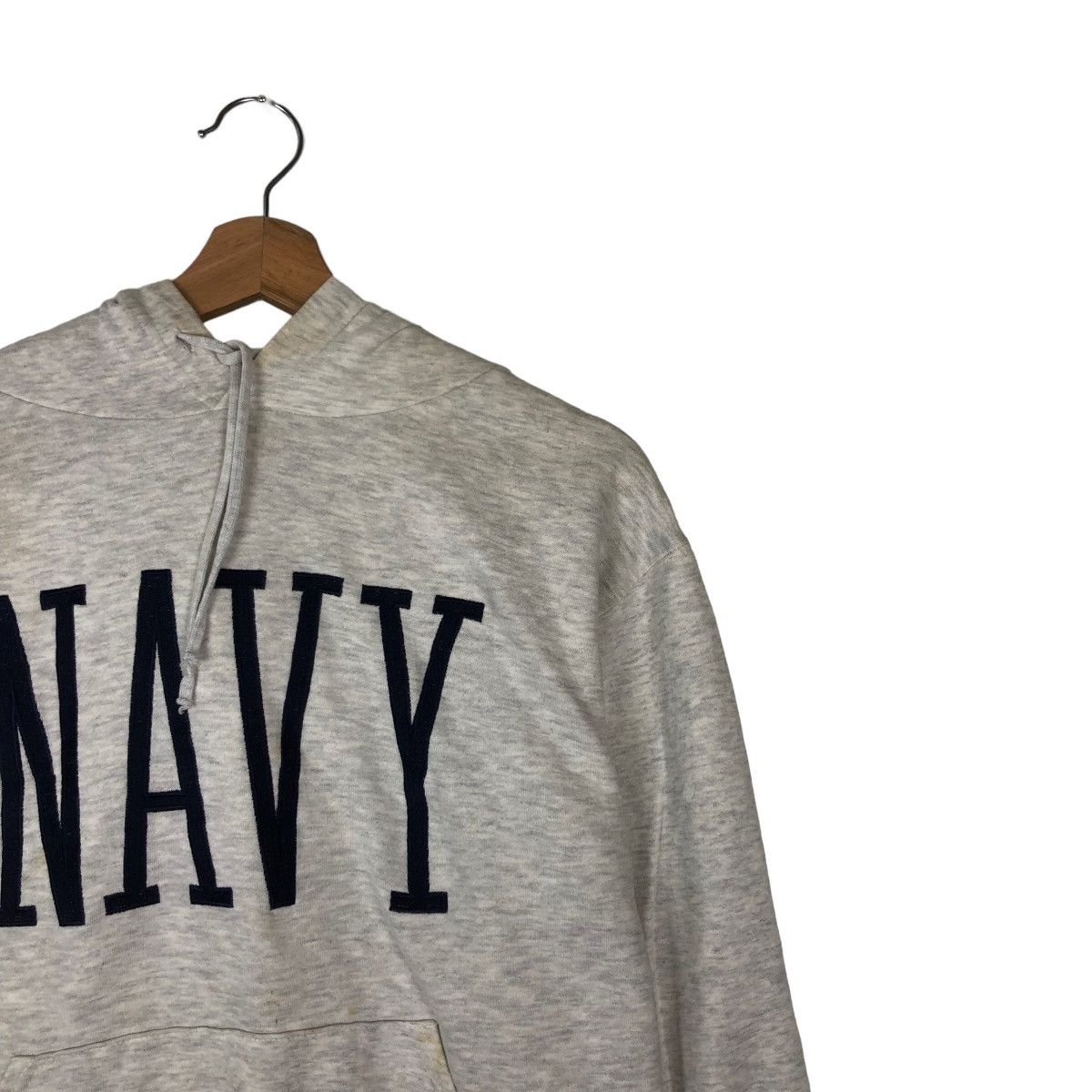 Japanese Brand VINTAGE HOODIE USA MADE BIG LOGO NAVY SPELL OUT Size US M / EU 48-50 / 2 - 5 Thumbnail