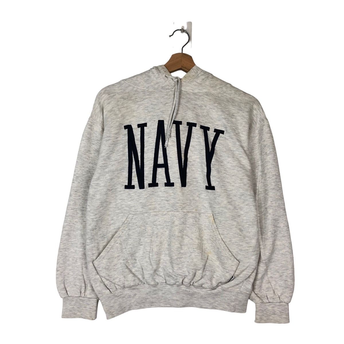 Japanese Brand VINTAGE HOODIE USA MADE BIG LOGO NAVY SPELL OUT Size US M / EU 48-50 / 2 - 1 Thumbnail