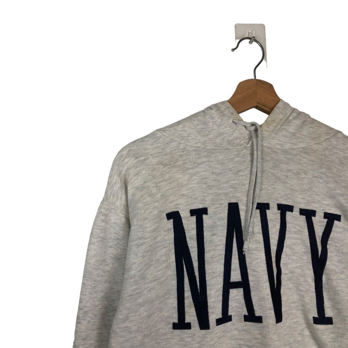 Japanese Brand VINTAGE HOODIE USA MADE BIG LOGO NAVY SPELL OUT Size US M / EU 48-50 / 2 - 6 Thumbnail