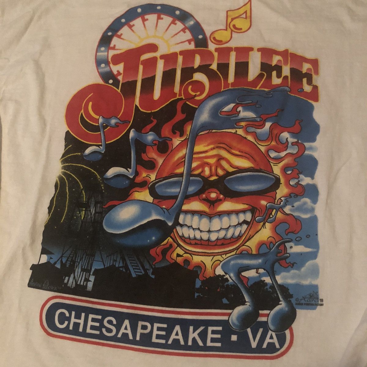 Vintage Vintage 90s Jubilee Festival Sun Big Graphic Logo Longsleeve Size US XL / EU 56 / 4 - 4 Thumbnail