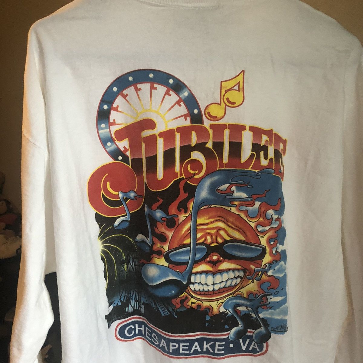 Vintage Vintage 90s Jubilee Festival Sun Big Graphic Logo Longsleeve Size US XL / EU 56 / 4 - 1 Thumbnail