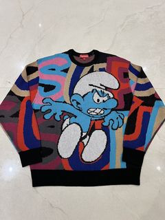 Supreme Smurf Sweater | Grailed