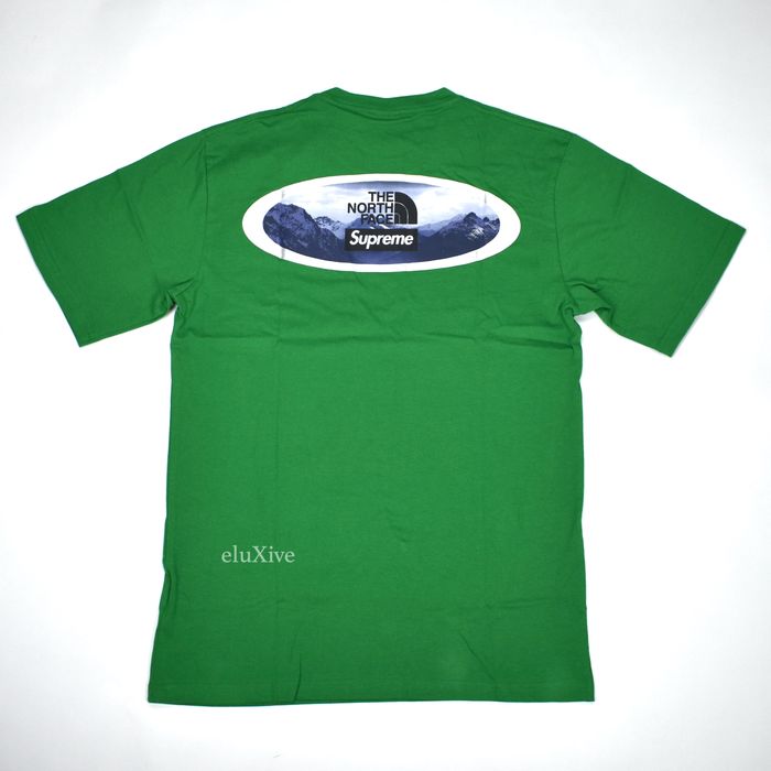 Supreme Supreme The North Face Green Mountains Logo T-Shirt DS