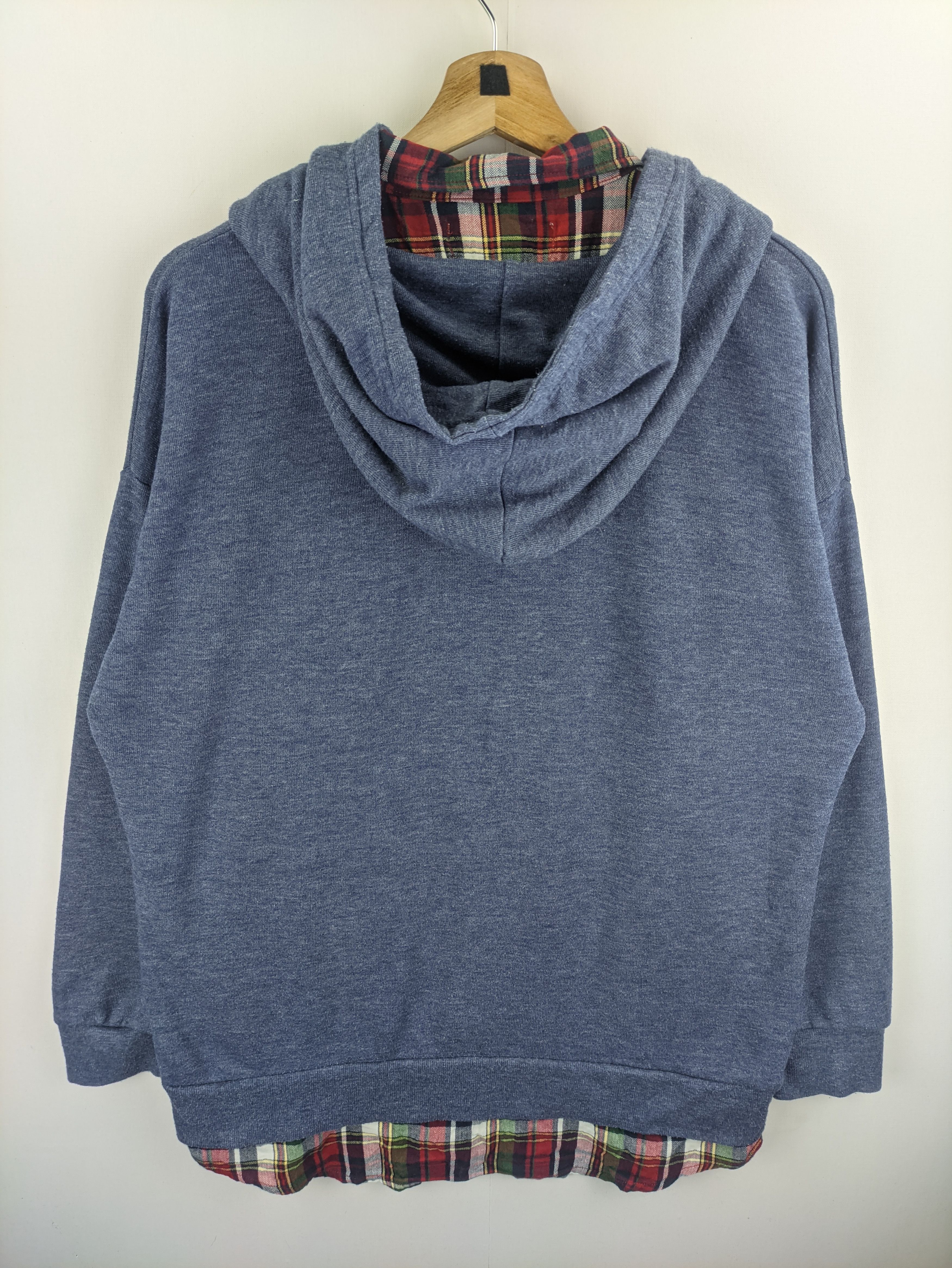 Japanese Brand Steals🔥Hoodie Pullover With Flannel Style Size US M / EU 48-50 / 2 - 2 Thumbnail
