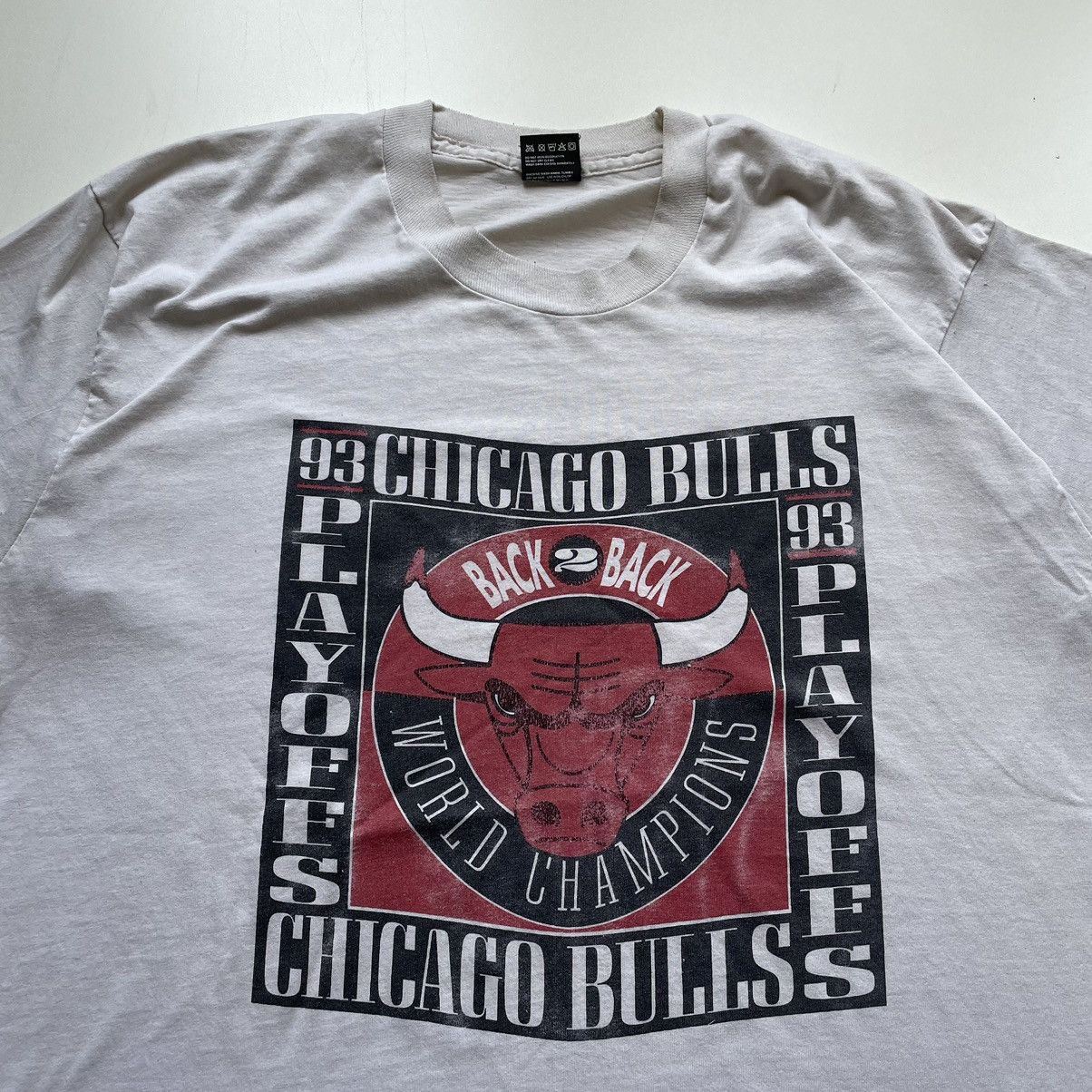 NBA × Vintage Vintage 1990s Chicago Bulls NBA Graphic T Shirt Mens XL Rare Size US XL / EU 56 / 4 - 2 Thumbnail
