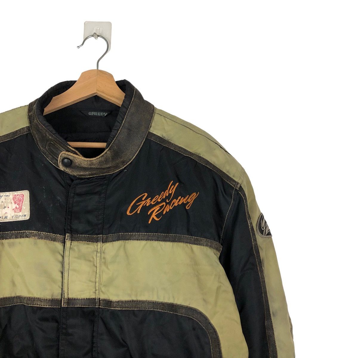 Hein Gericke VINTAGE RACING JACKET GREEDY BIG LOGO FULL PADDING SAFETY Size US L / EU 52-54 / 3 - 5 Thumbnail