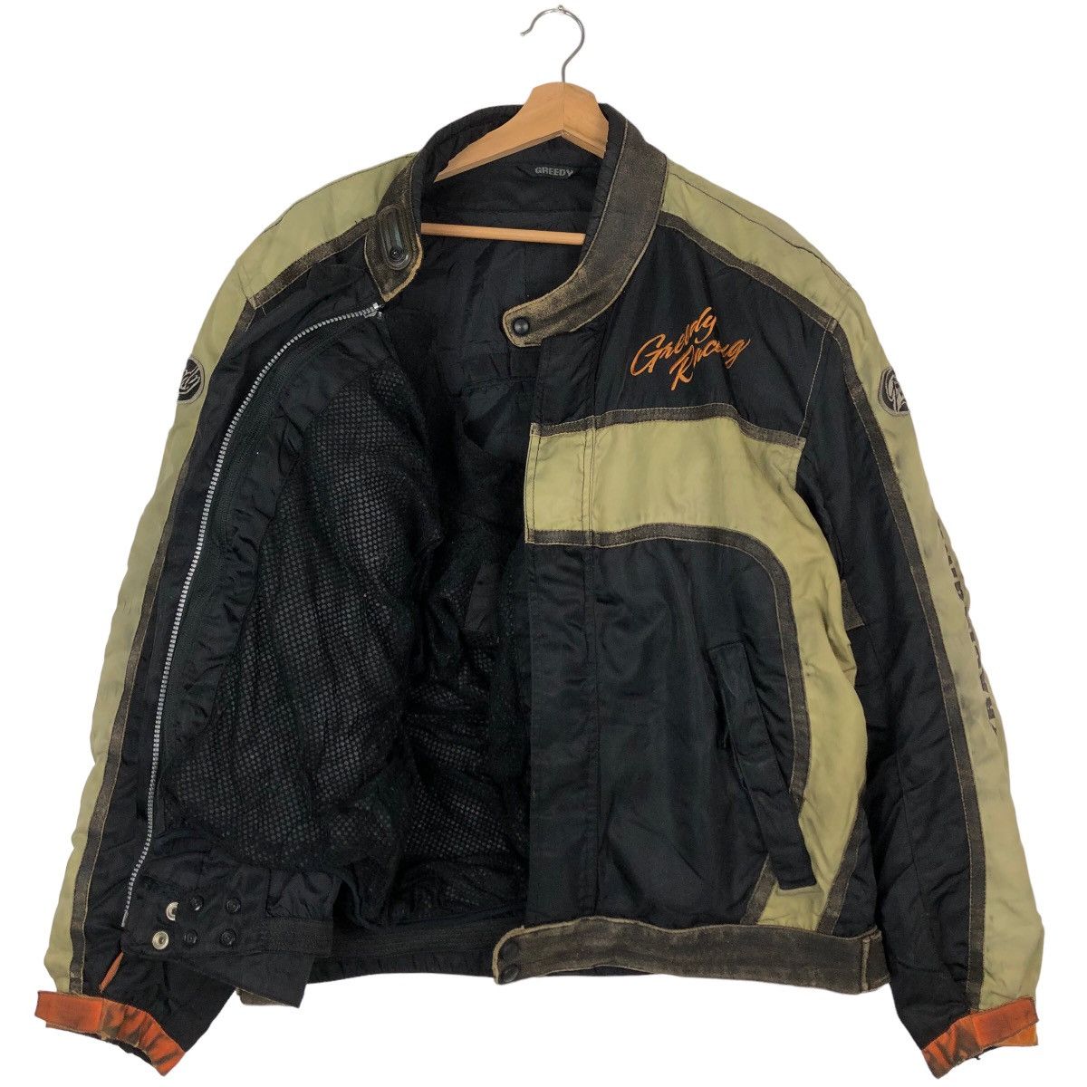 Hein Gericke VINTAGE RACING JACKET GREEDY BIG LOGO FULL PADDING SAFETY Size US L / EU 52-54 / 3 - 10 Thumbnail