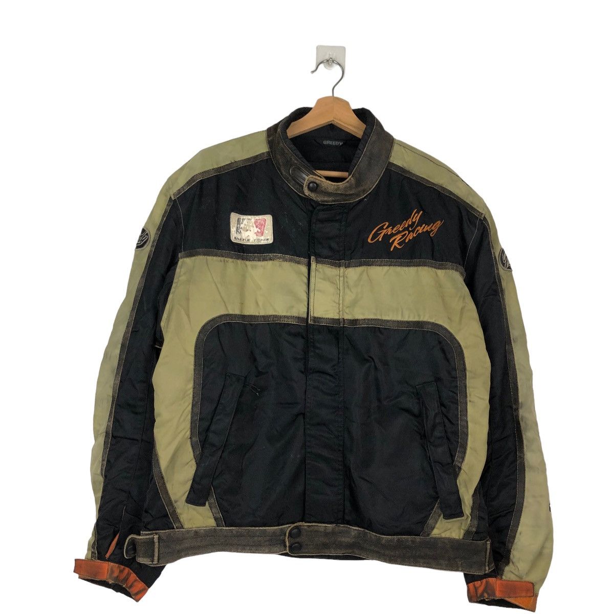 Hein Gericke VINTAGE RACING JACKET GREEDY BIG LOGO FULL PADDING SAFETY Size US L / EU 52-54 / 3 - 1 Thumbnail