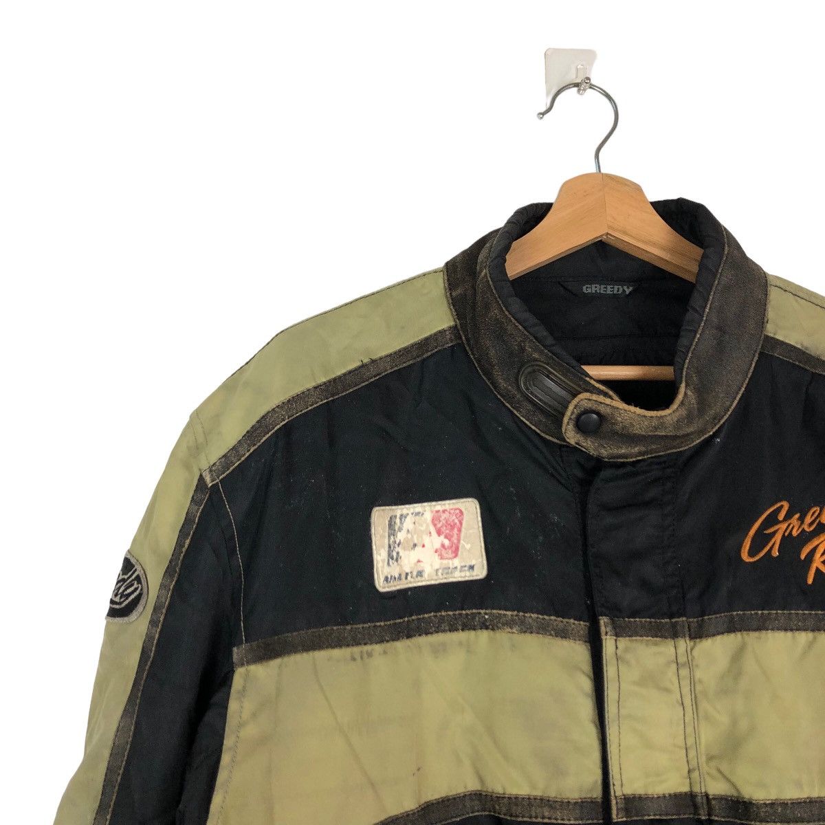 Hein Gericke VINTAGE RACING JACKET GREEDY BIG LOGO FULL PADDING SAFETY Size US L / EU 52-54 / 3 - 6 Thumbnail