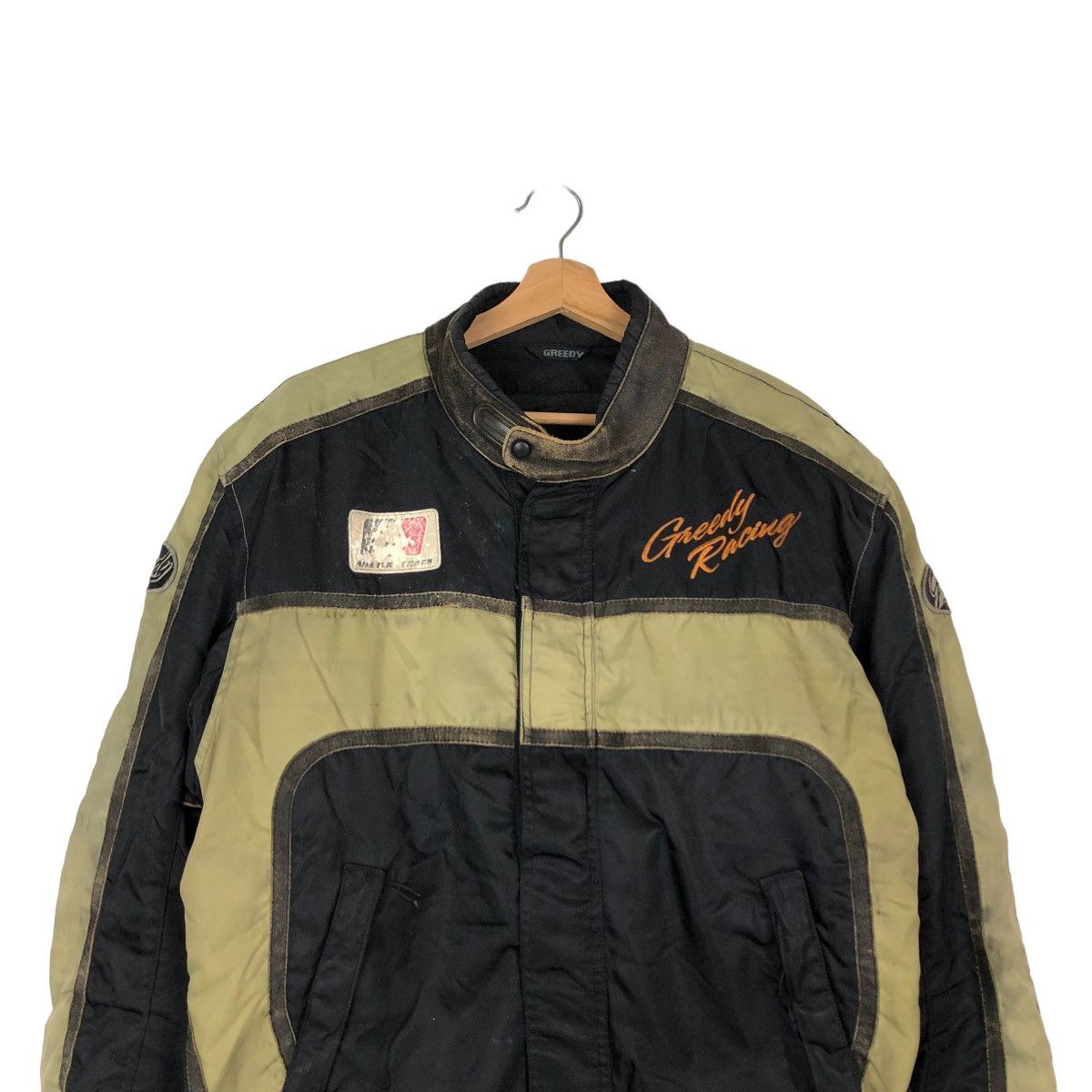 Hein Gericke VINTAGE RACING JACKET GREEDY BIG LOGO FULL PADDING SAFETY Size US L / EU 52-54 / 3 - 2 Thumbnail