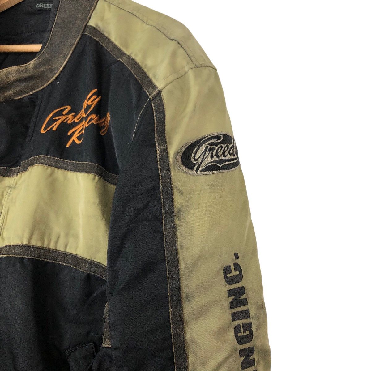 Hein Gericke VINTAGE RACING JACKET GREEDY BIG LOGO FULL PADDING SAFETY Size US L / EU 52-54 / 3 - 9 Thumbnail