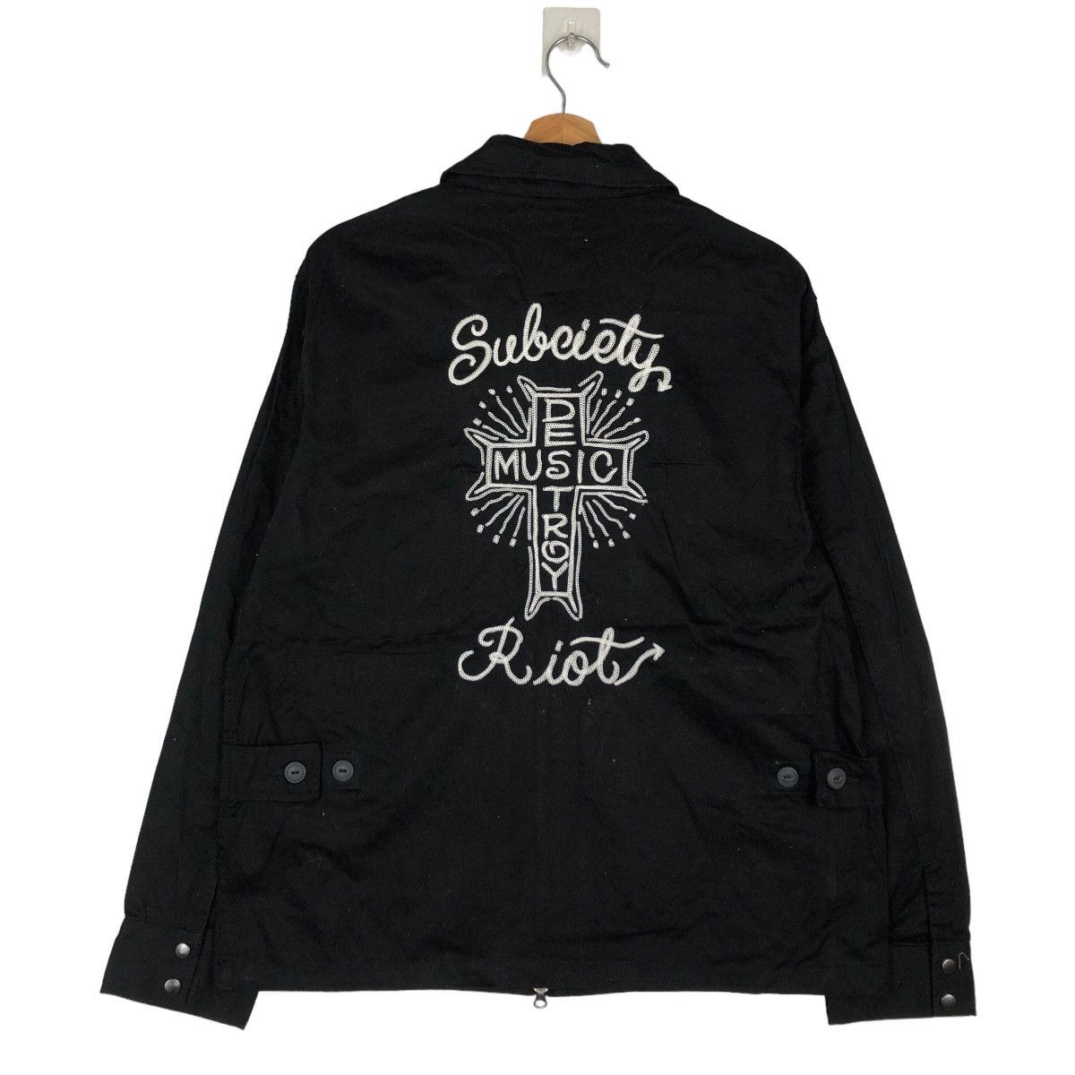 Japanese Brand RARE WORKER JACKET SOCIETY RIOT RIOT PUNK DESIGN Size US L / EU 52-54 / 3 - 7 Thumbnail