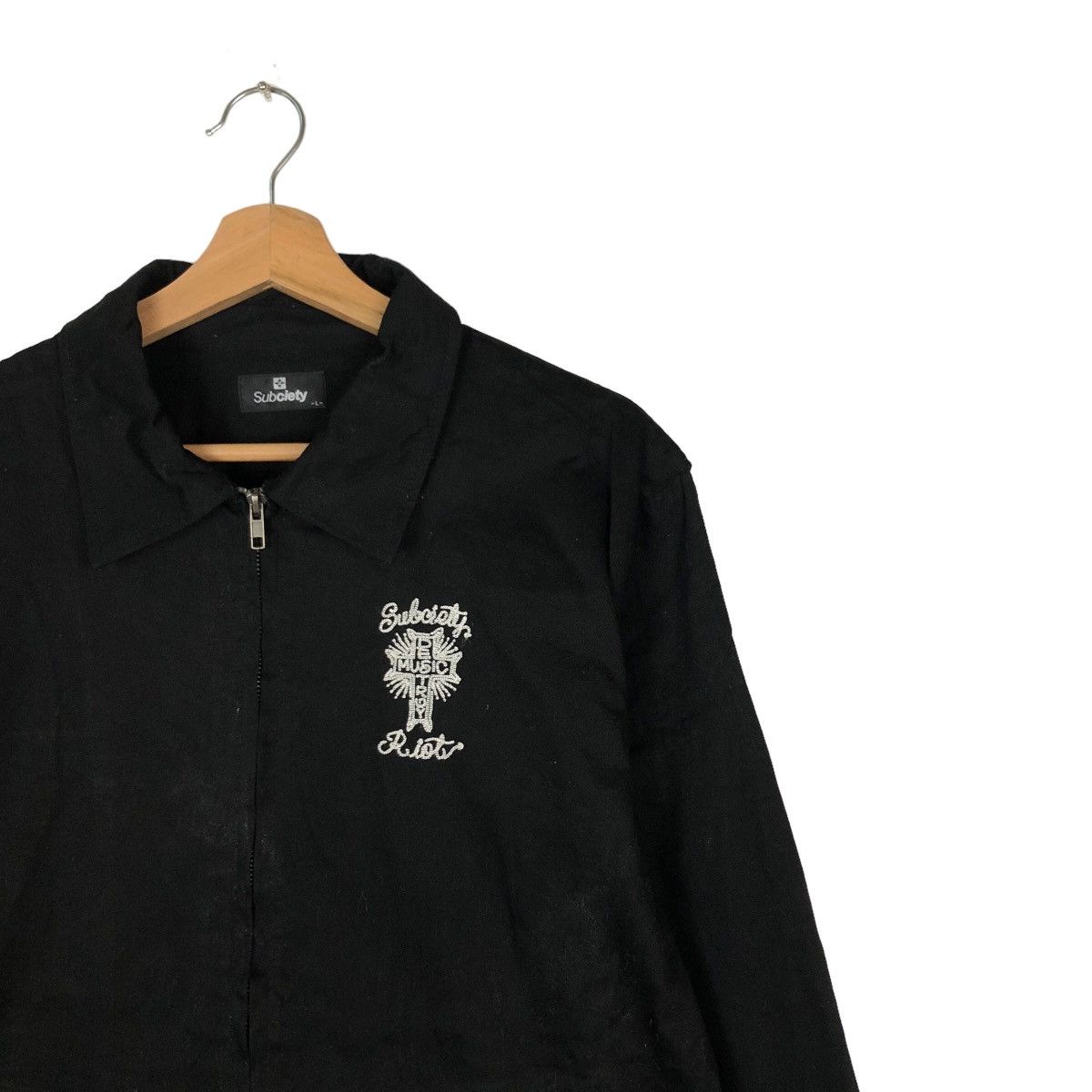 Japanese Brand RARE WORKER JACKET SOCIETY RIOT RIOT PUNK DESIGN Size US L / EU 52-54 / 3 - 5 Thumbnail