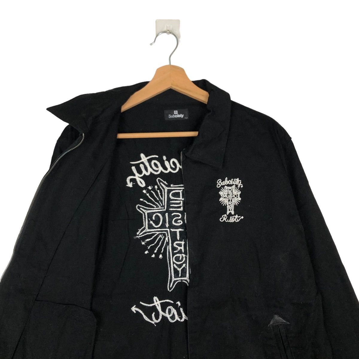 Japanese Brand RARE WORKER JACKET SOCIETY RIOT RIOT PUNK DESIGN Size US L / EU 52-54 / 3 - 11 Thumbnail