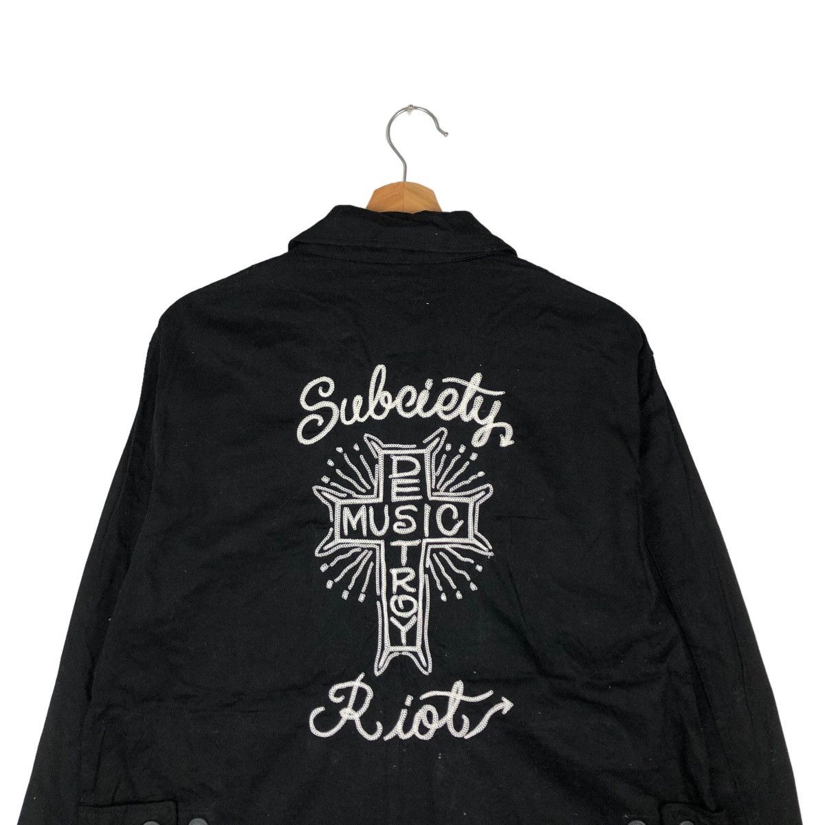 Japanese Brand RARE WORKER JACKET SOCIETY RIOT RIOT PUNK DESIGN Size US L / EU 52-54 / 3 - 8 Thumbnail